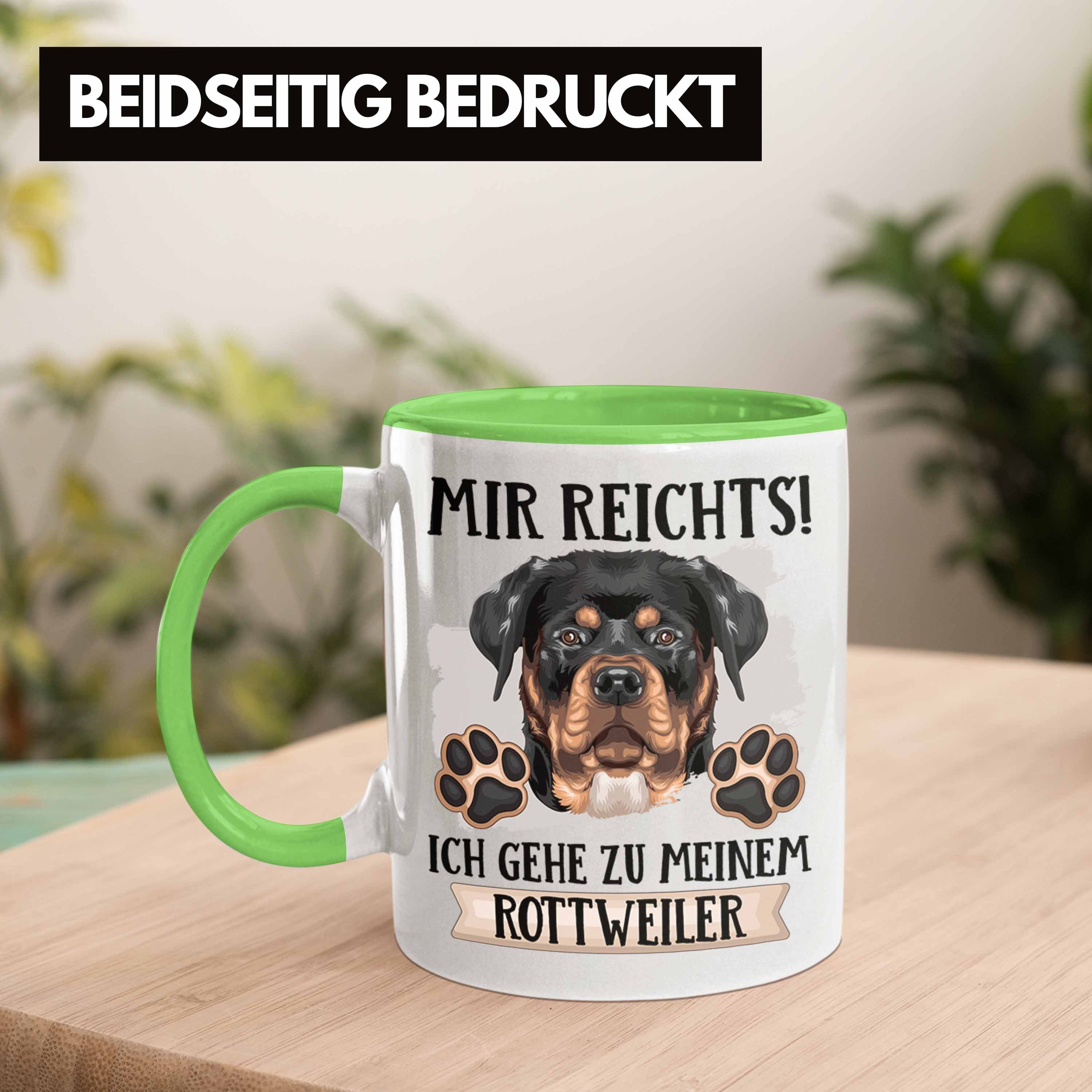 Tasse Mir Re Tasse Grün Spruch Trendation Besitzer Geschenk Lustiger Geschenkidee Rottweiler