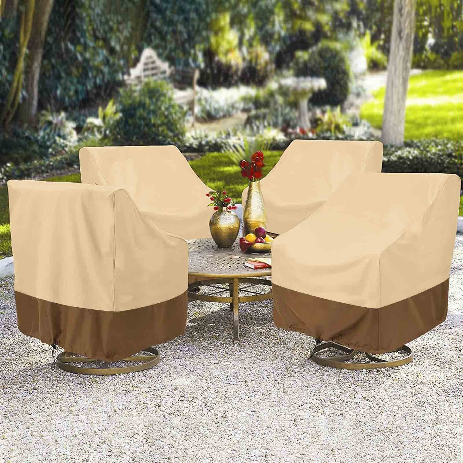für Outdoor-Stuhl Möbel Rasen Sunicol Beige, Abdeckung, Anti deckt Ultraviolet, Terrasse wasserdicht, Gartenmöbel-Schutzhülle