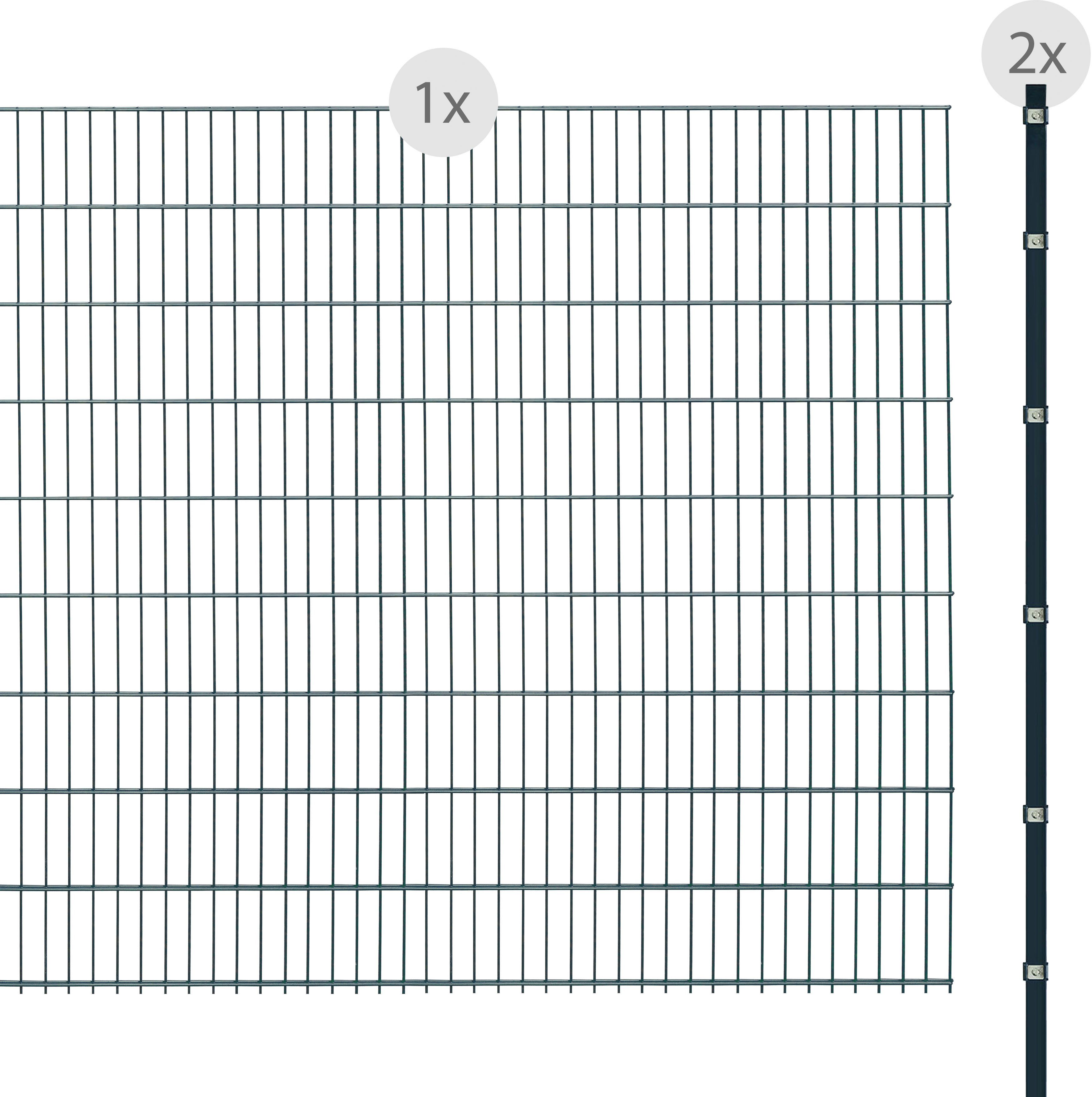 Arvotec Doppelstabmattenzaun ESSENTIAL 183 zum Einbetonieren, (Set), Zaunhöhe 183 cm, Zaunlänge 2 - 60 m