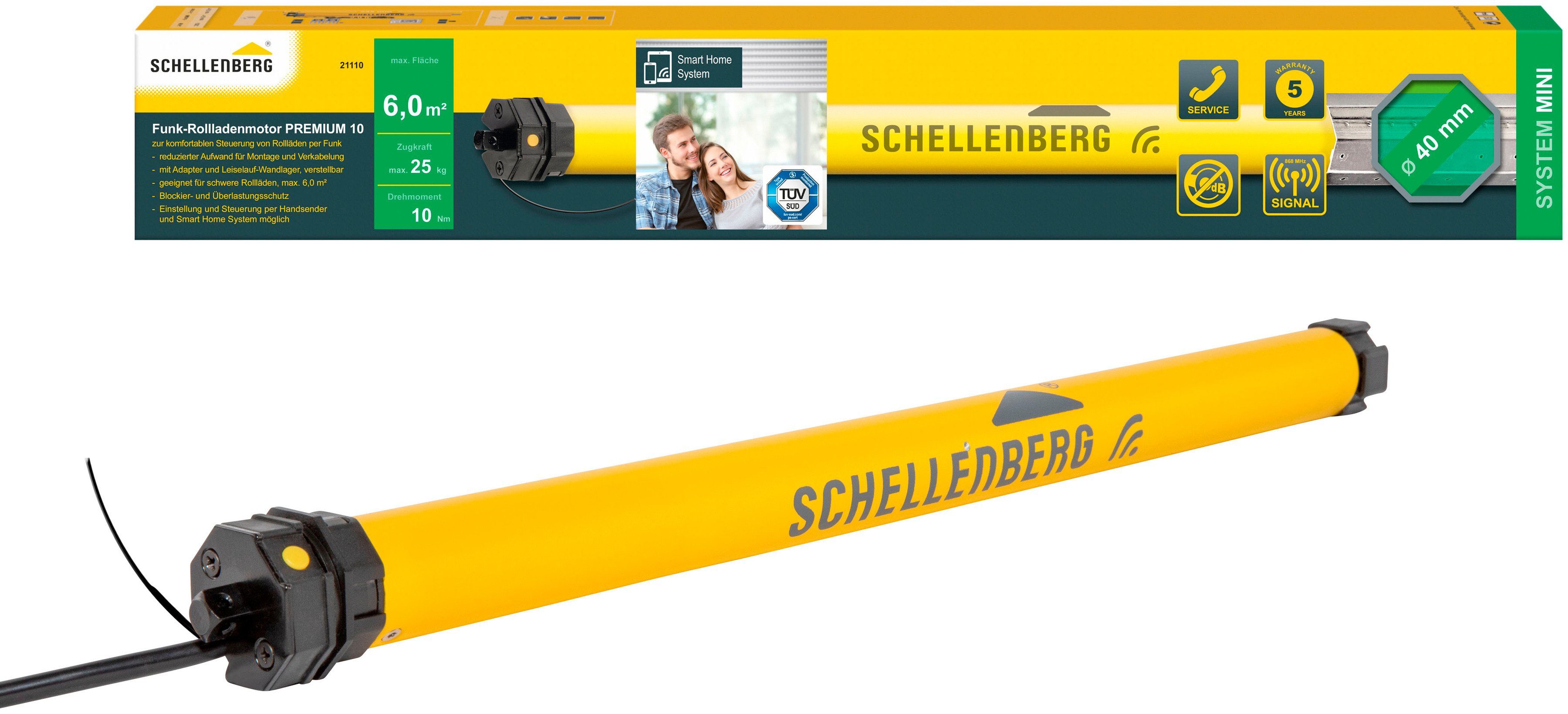 SCHELLENBERG Rollladenmotor Premium, Rohrmotor mit Funk Endlageneinstellung günstig online kaufen