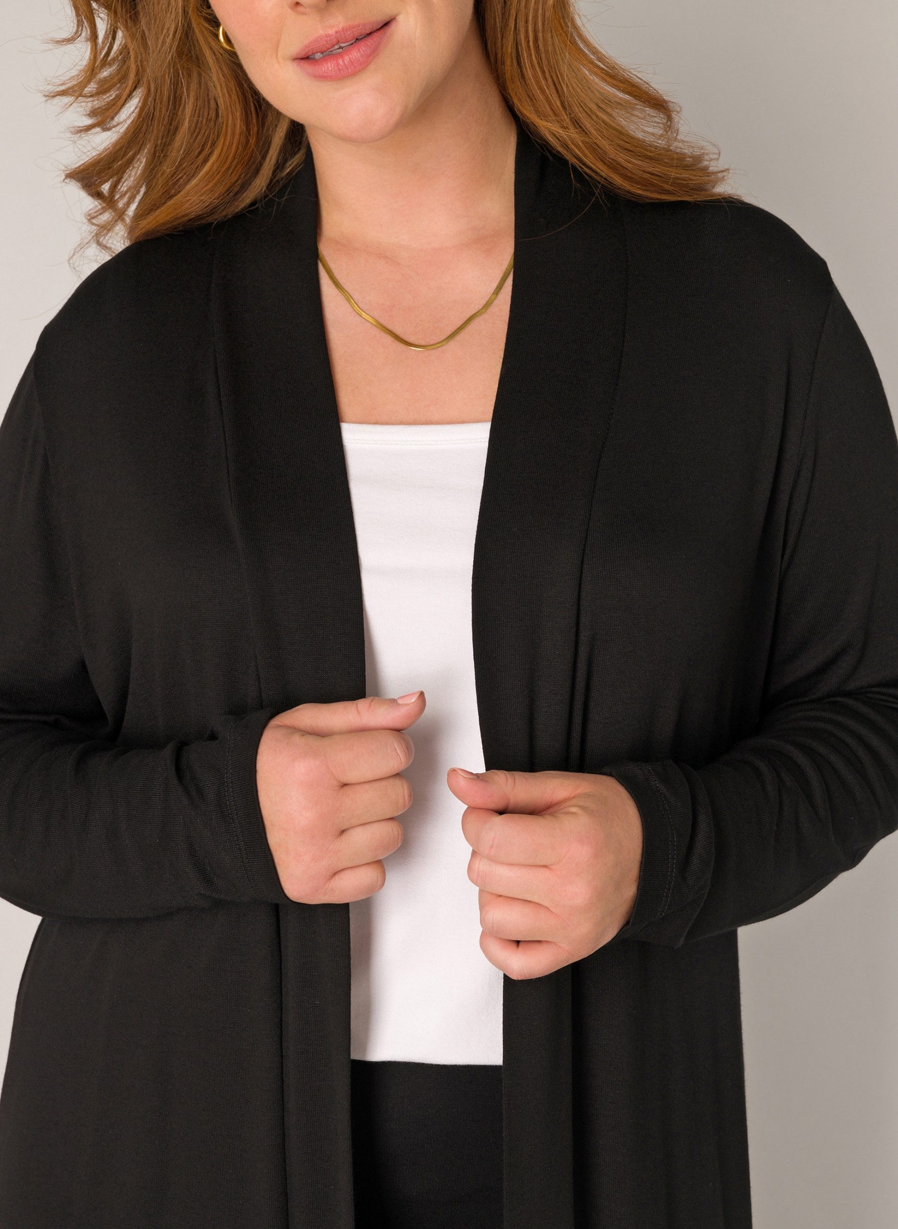 Base Level Curvy Longstrickjacke Ayla Long günstig online kaufen