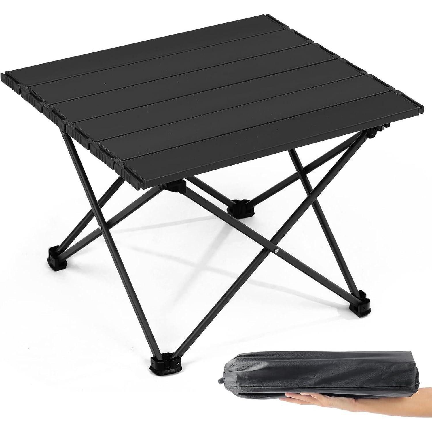 LuxusKollektion Campingtisch Campingtisch Klapptisch Aluminium Tasche Picknick Angeln Schwarz