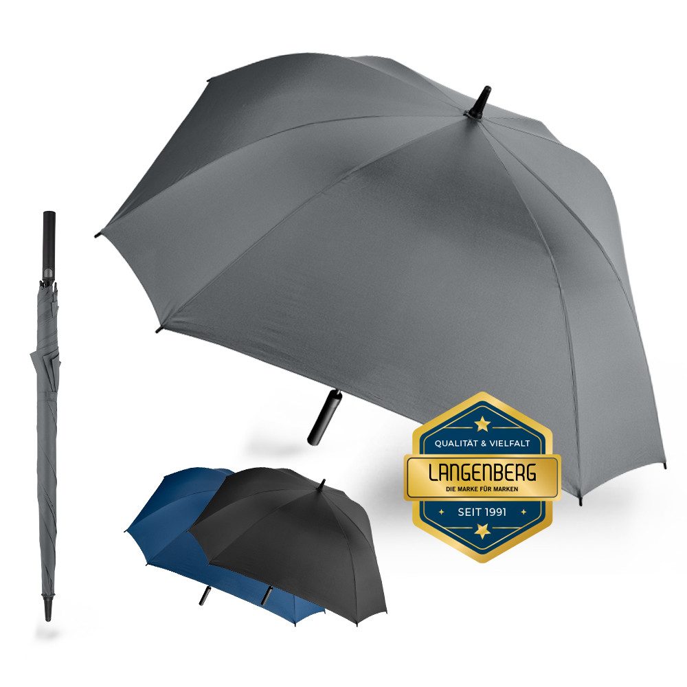 Langenberg Stockregenschirm LANGENBERG Stockschirm sturmfest [Ø130 cm Spannweite] Automatik, ☑ Windproof-Funktion