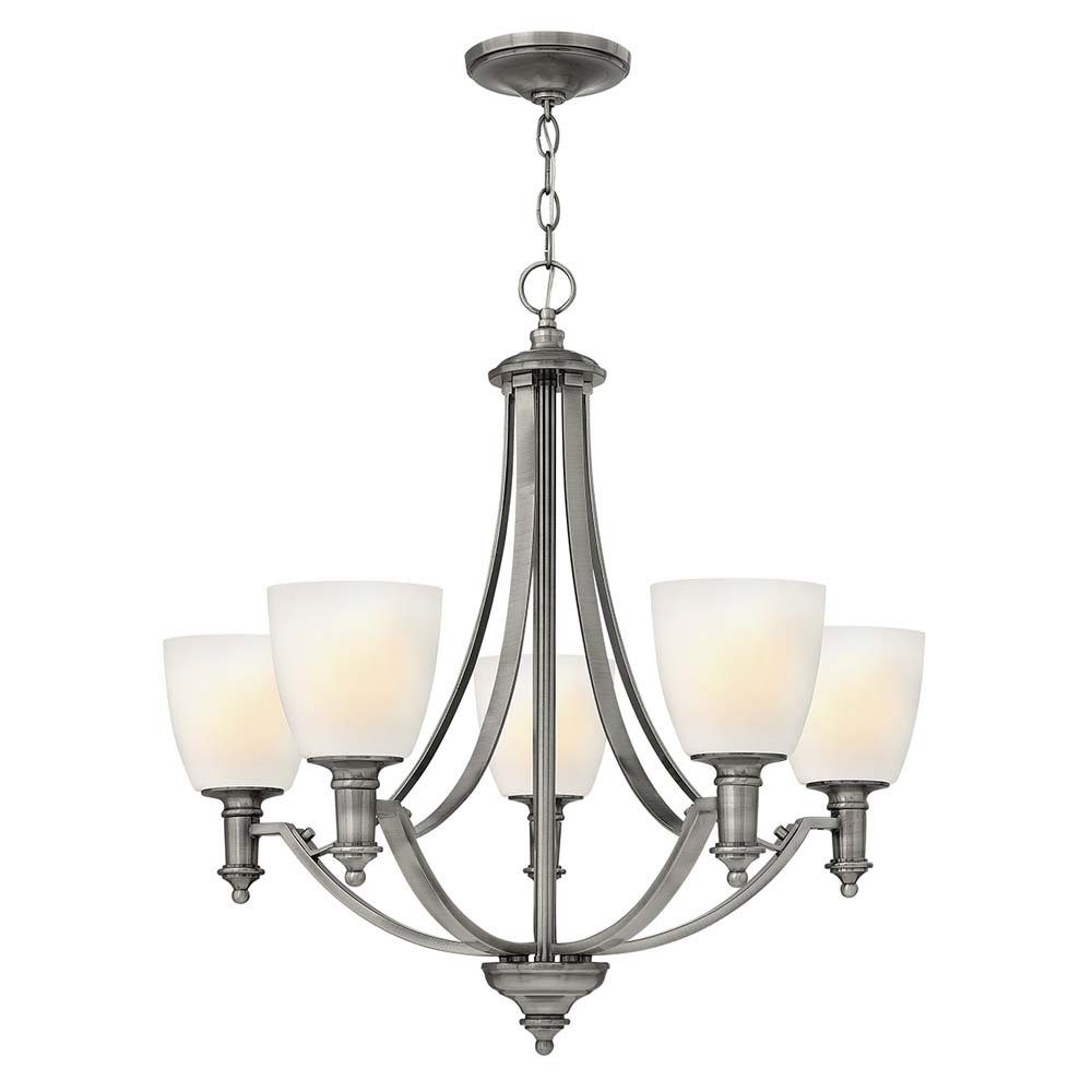 Elstead LIGHTING Kronleuchter, Leuchtmittel nicht inklusive, Kronleuchter Hängelampe Deckenleuchte Guss-Stahl Glas D 68,6 cm 5