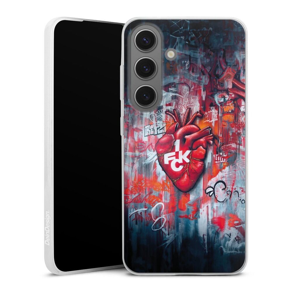 DeinDesign Handyhülle 1. FCK Herz 1. FC Kaiserslautern 1.FCK Herz, Samsung Galaxy S25 Slim Case Silikon Hülle Ultra Dünn Schutzhülle