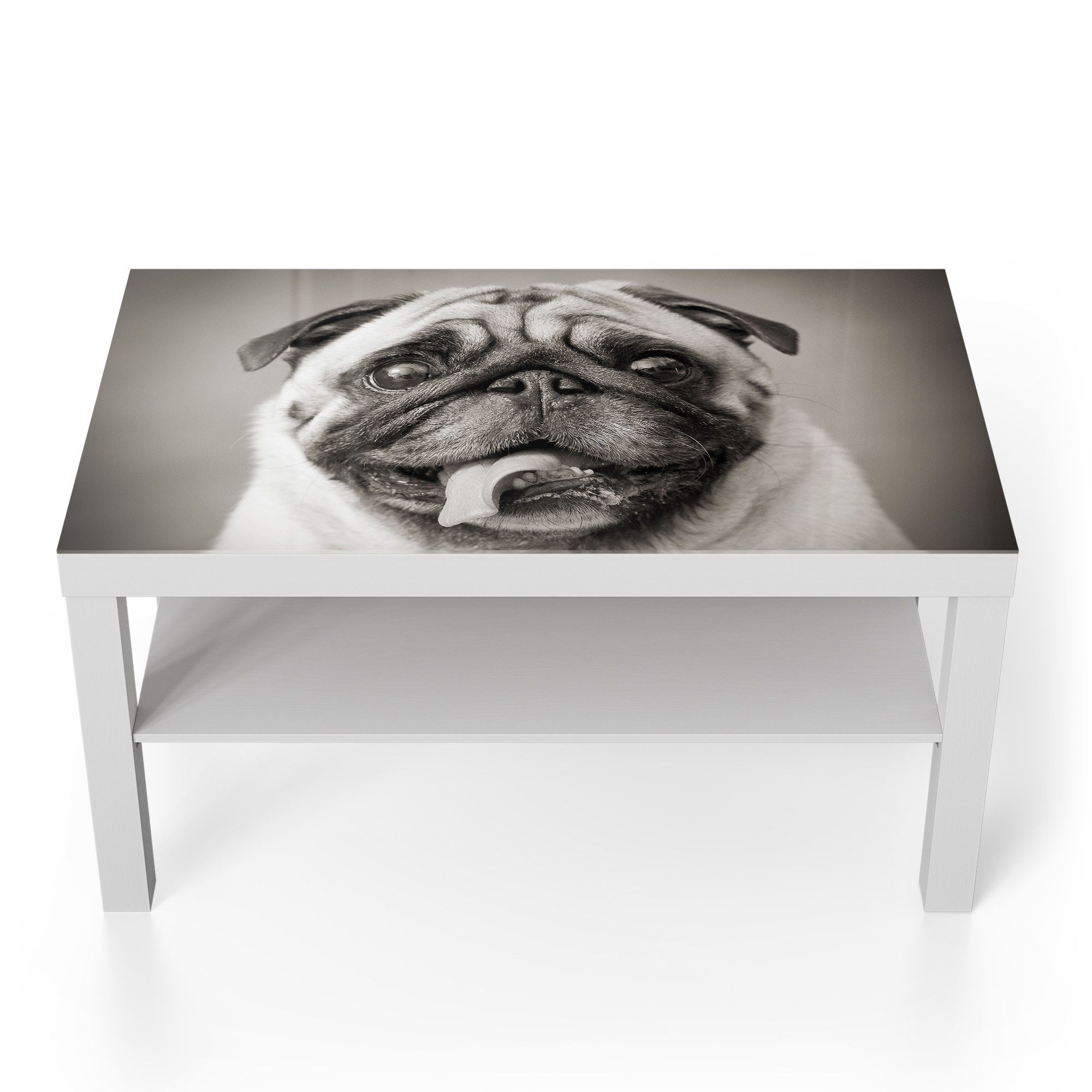 DEQORI Couchtisch 'Verspielte Augenblicke', Glas Beistelltisch Glastisch modern