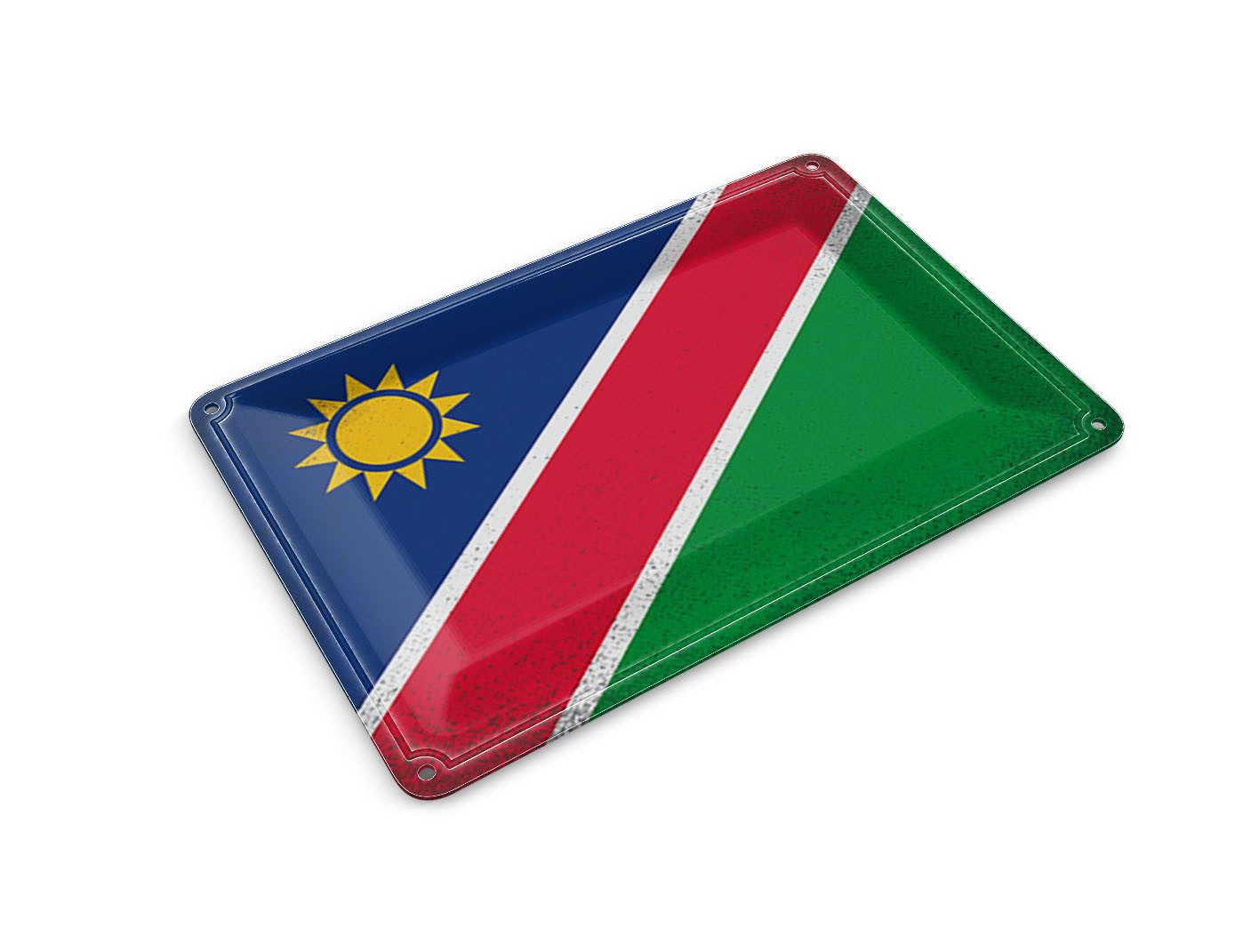 Femer GmbH Postkarte Flagge Namibia 14x10 cm Flag of Namibia Vintage, unfrankiert