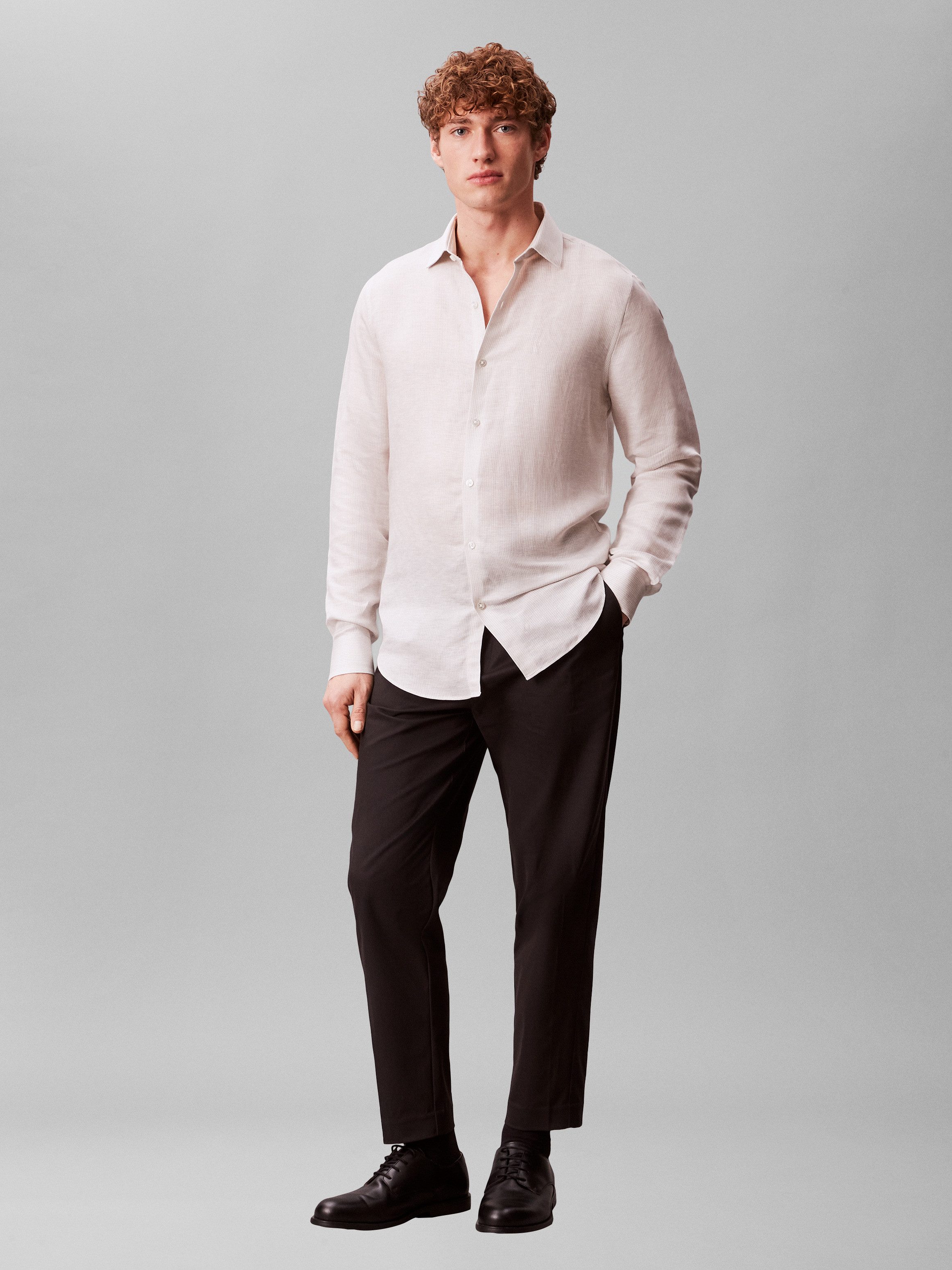 Calvin Klein Jeans Businesshemd SLIM ESSENTIALS POPLIN STR SLD Hemdkragen, slim fit – Bild 4 von 5