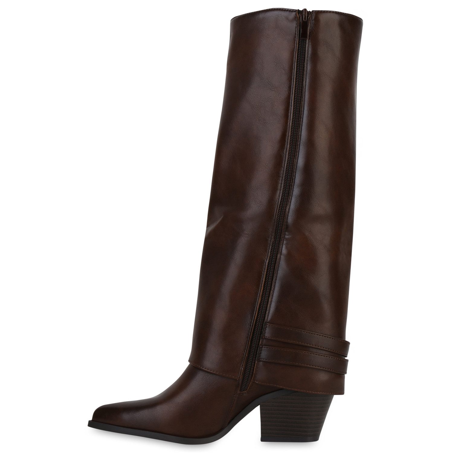 VAN HILL 841790 Cowboystiefel Damen Gefütterte Cowboystiefel Stiefel Spitze günstig online kaufen