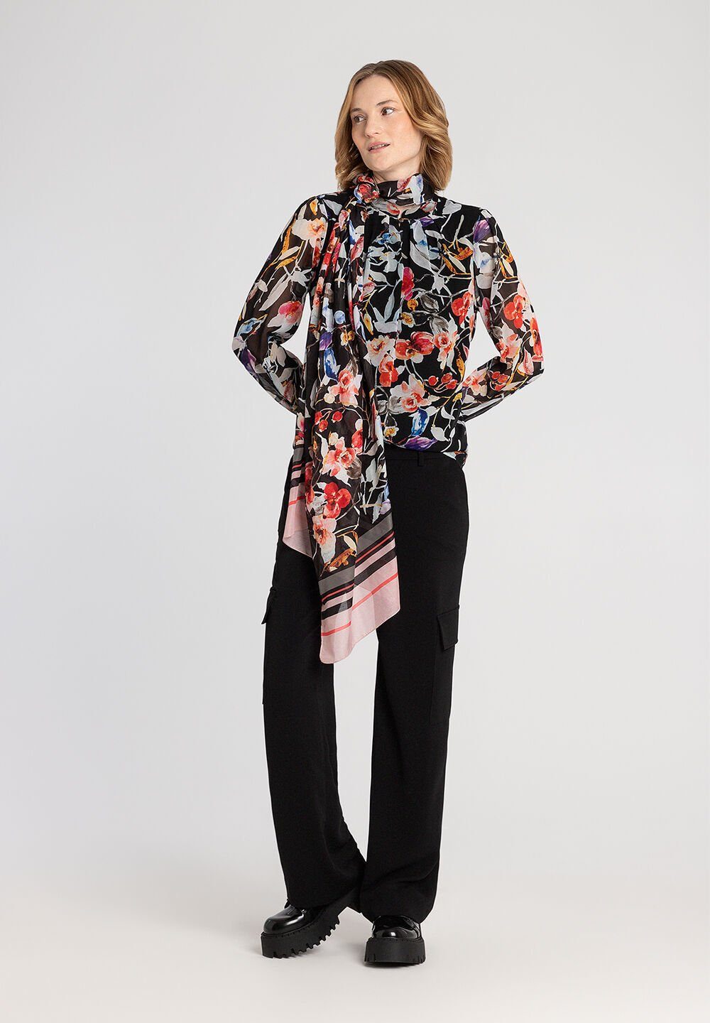 MORE&MORE Langarmbluse Blumenbluse günstig online kaufen