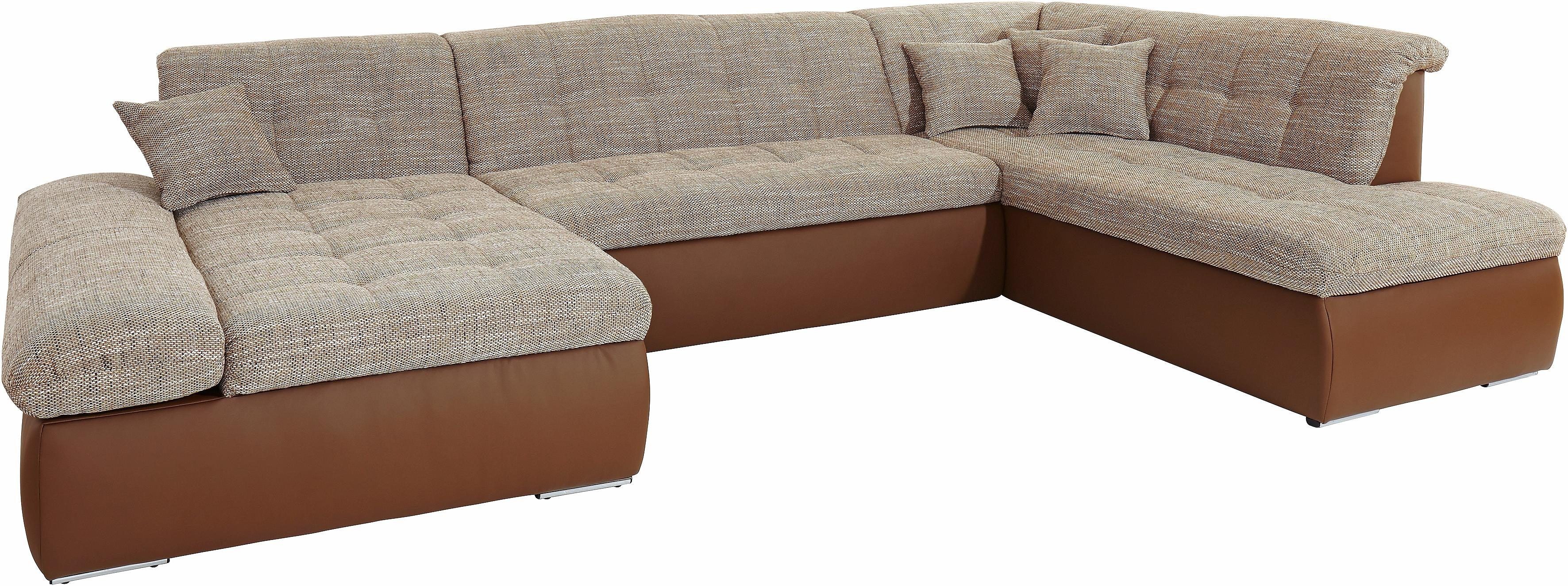 DOMO collection Wohnlandschaft MORIC 353x216x80 cm, mit viel Platz, U-Form, auch in Cord, im XXL-Format, wahlweise mit Bettfunktion und Armlehnenverstellung – Bild 4 von 5