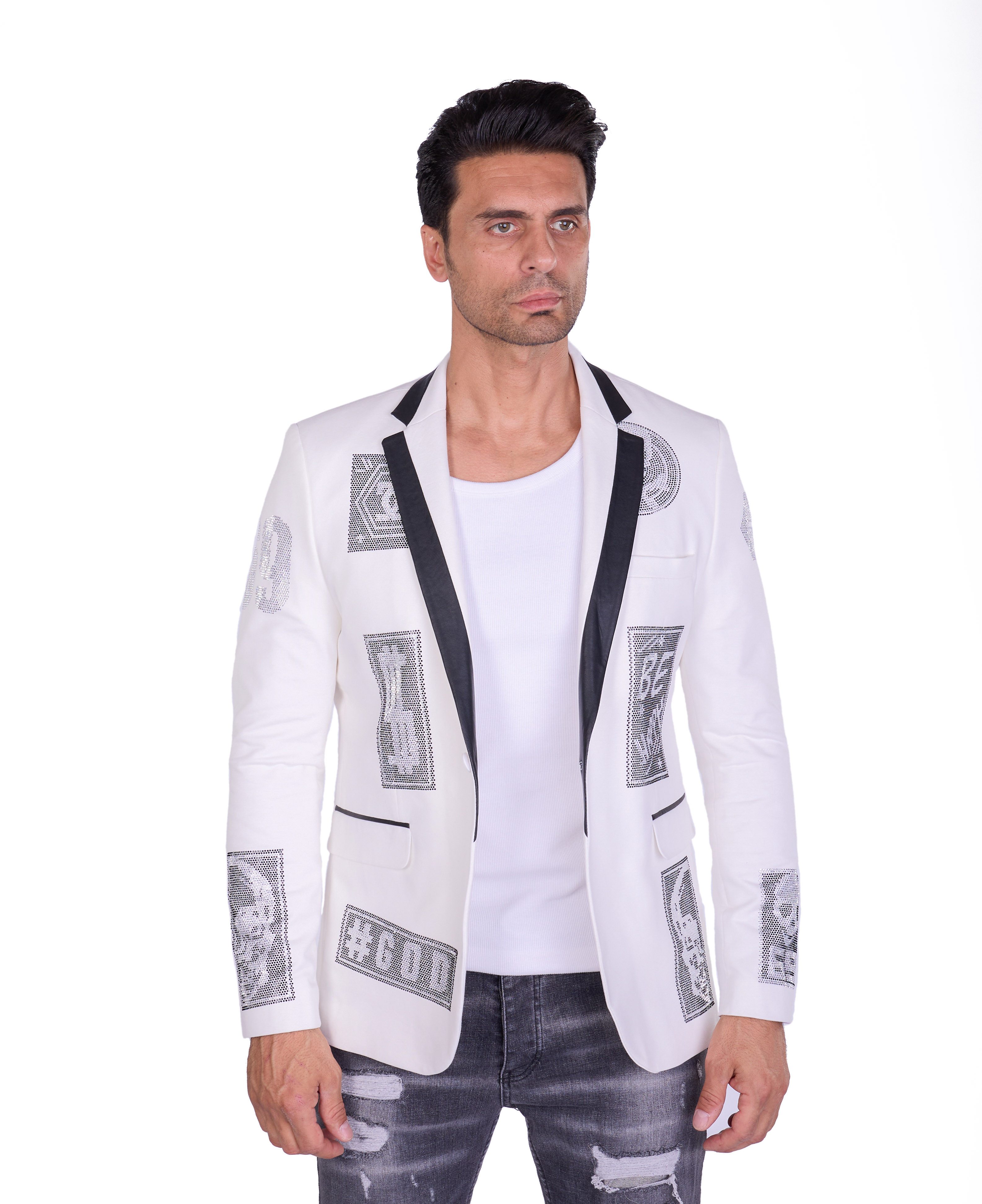 Denim Distriqt Sakko Rockiges Herren Sakkos günstig online kaufen