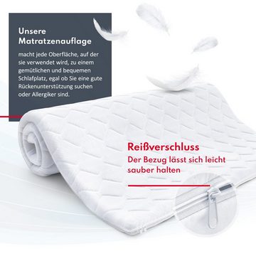 Topper VISCO-KALTSCHAUM 90x200, 140x200, 180x200 cm & weitere Größen, FDM, 9 cm hoch, (Matratzentopper, Memory Foam), mit Reißverschluss, beidseitig nutzbar