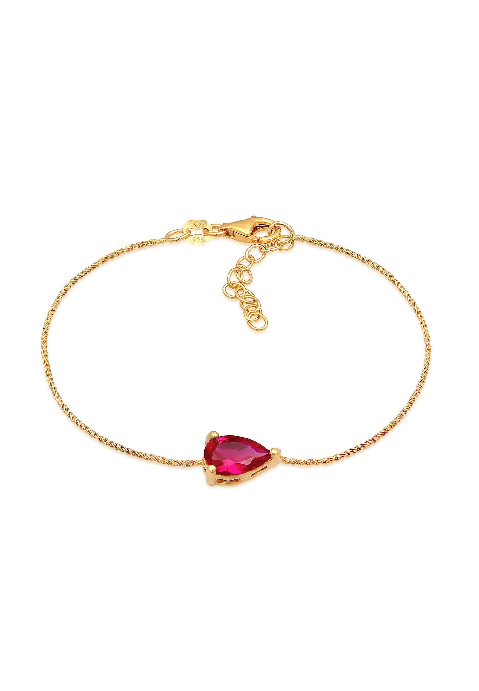 Elli Armband Tropfen synthetischer Rubin 925 günstig online kaufen
