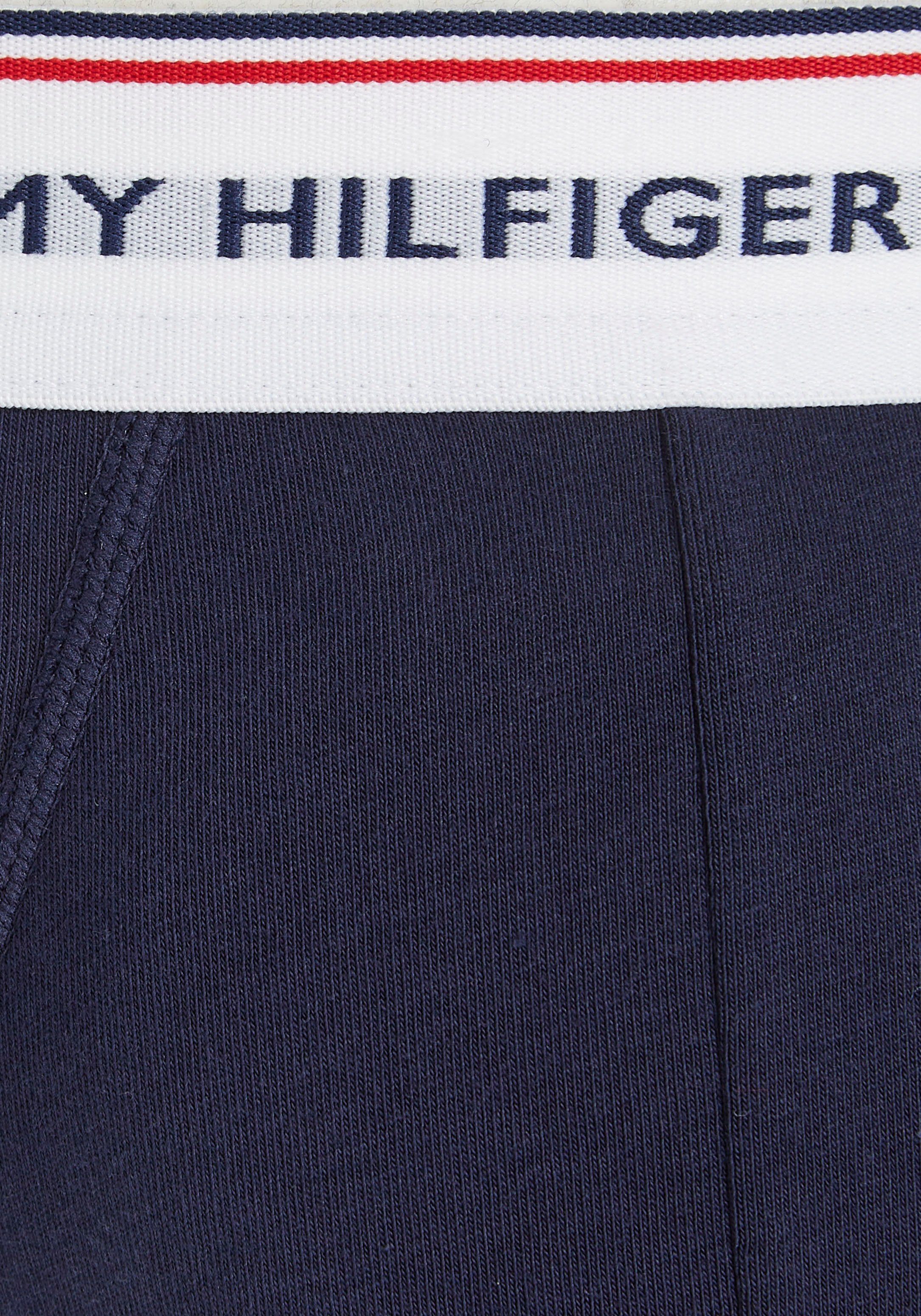 Underwear 3er-Pack) Slip (Packung, Tommy Logo-Elastikbund 3P 3-St., BRIEF Hilfiger mit dunkelblau