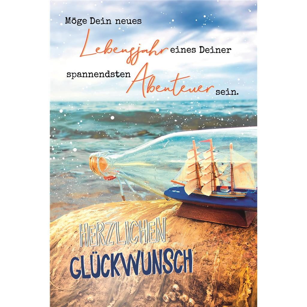 Grußkarten Geburtstag - Glückwunschkarte im Format 11,5 x 17 cm mit Umschlag