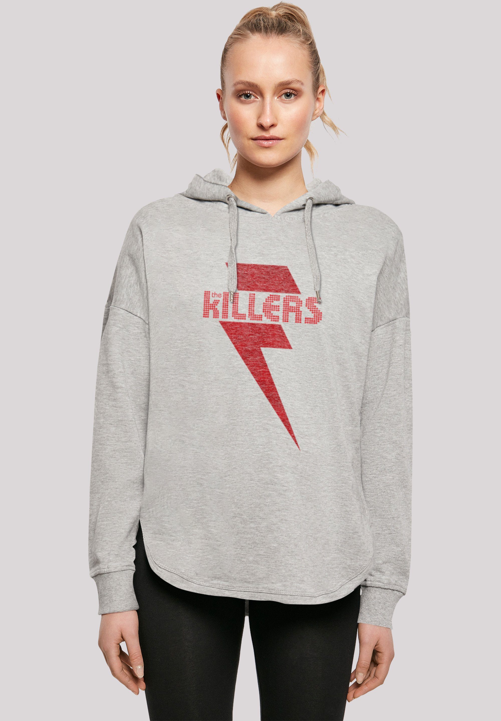 F4NT4STIC Kapuzenpullover The Killers Rockband Red Bolt Black Print grey