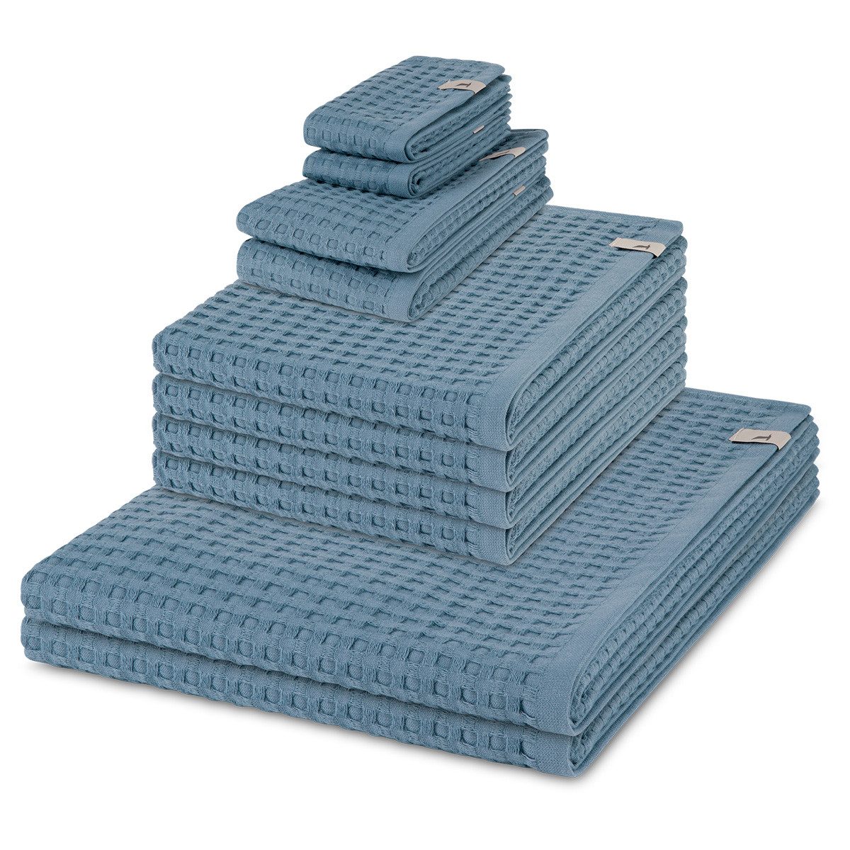 Möve Handtuch Set Piquee, Waffel-Pique (Spar-Set, 8-St), 2 X Seif- 2 X Gäst günstig online kaufen