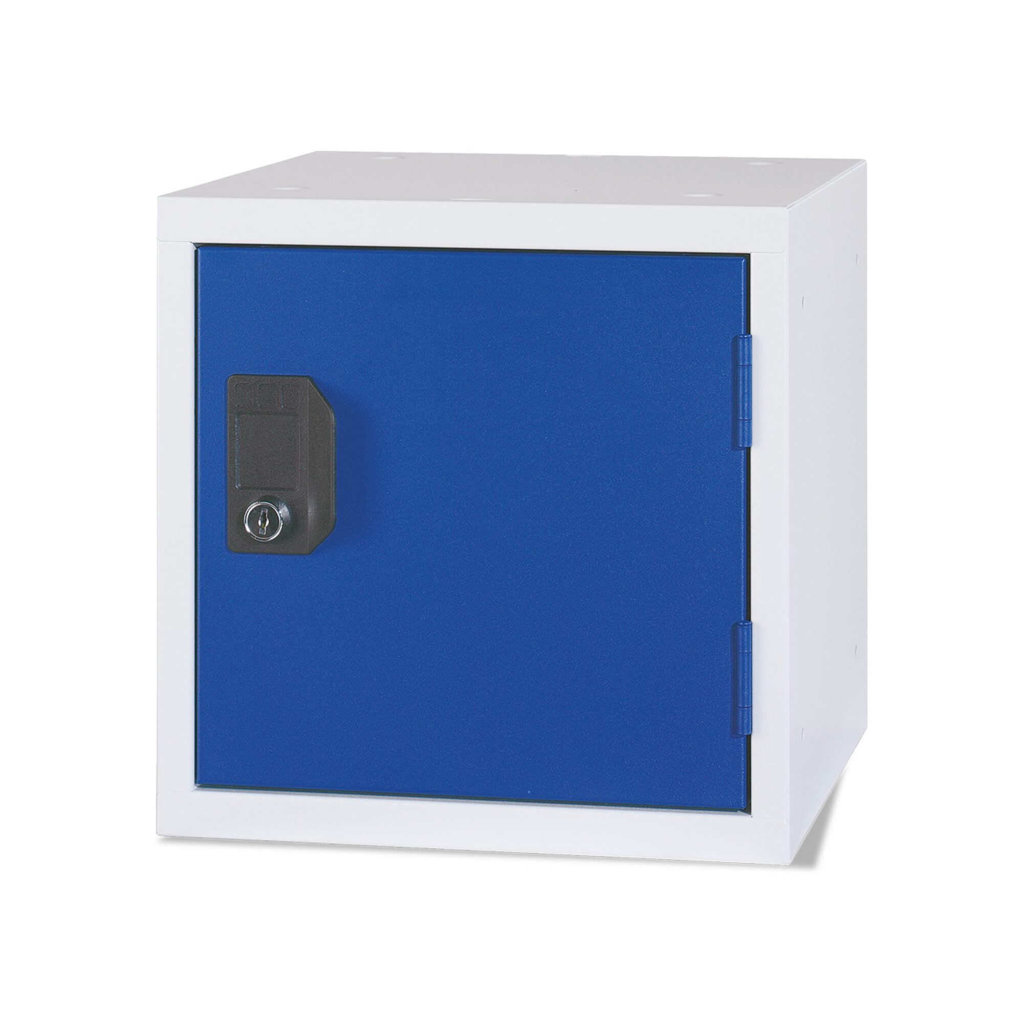Stier Aufbewahrungsbox STIER Schließfachwürfel 380 x 380 x 380 mm lichtgrau enzianblau stapel