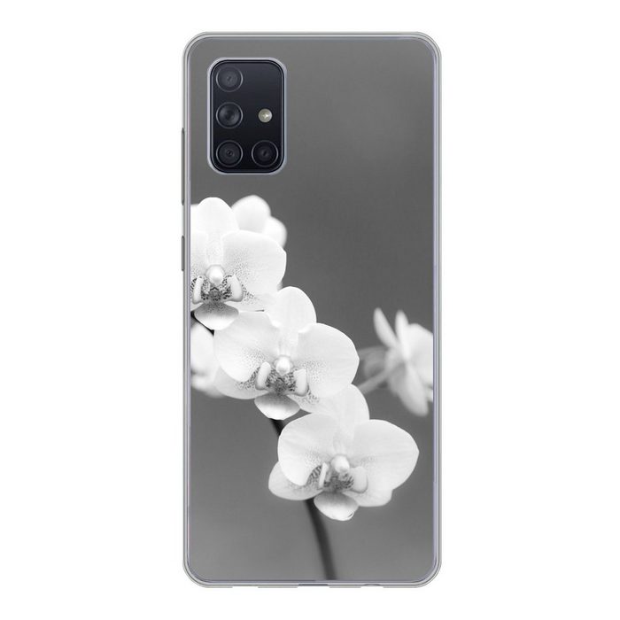MuchoWow Handyhülle Orchidee - Blumen - Pflanze - Weiß - Lila Handyhülle Samsung Galaxy A51 Smartphone-Bumper Print Handy