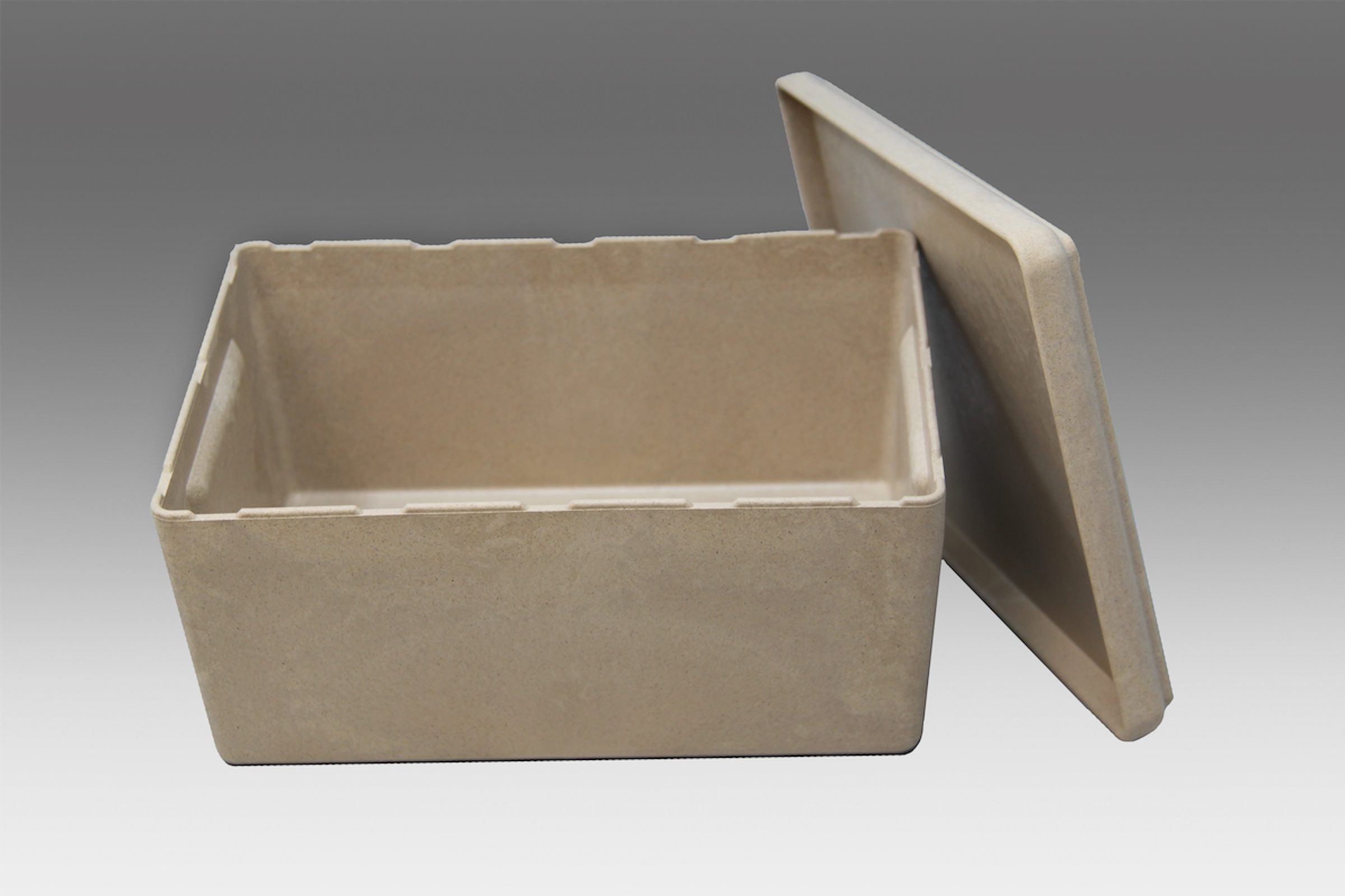 Wissner® aktiv lernen Aufbewahrungsbox RE-Wood® Box groß mit Deckel naturfarben