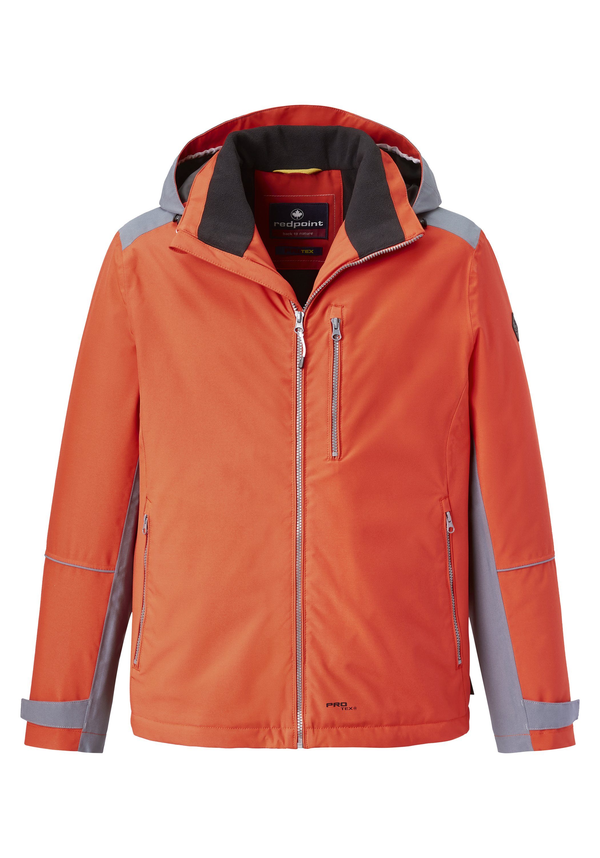 Funktionsjacke Len Outdoorjacke Wasserdichte Protex Function Redpoint lobster mit