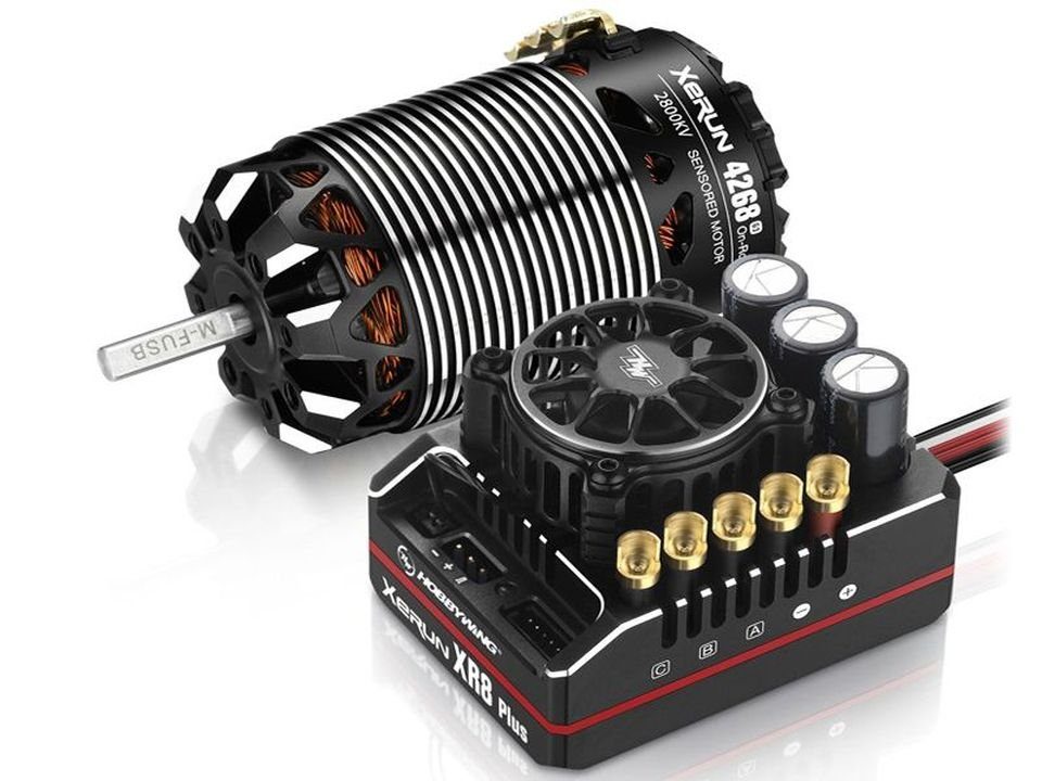 Hobbywing Hobbywing Xerun XR8 Plus G2S Combo + 4268-2800kV Brushlessmotor 1:8 RC-Fernsteuerung