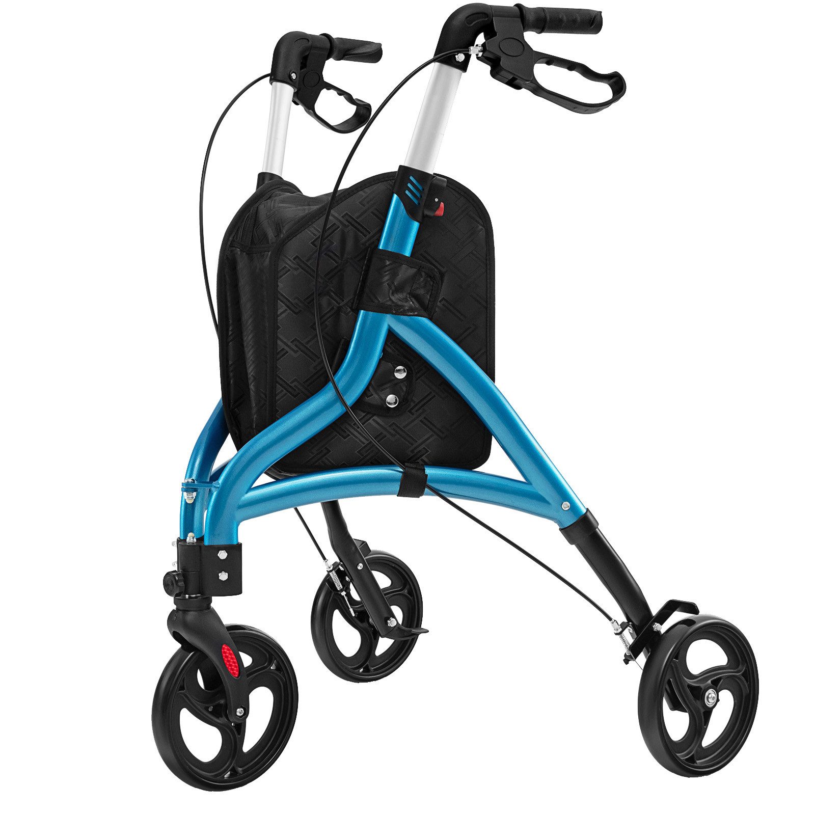 COSTWAY Rollator, Leicht und faltbar, mit großen Rädern, bis 150 kg