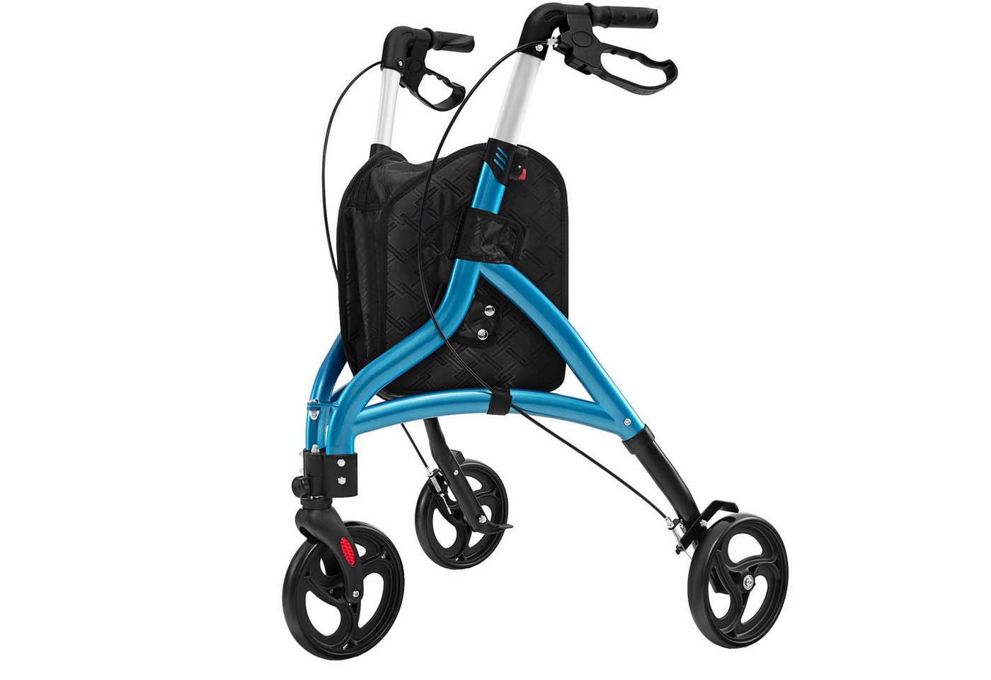 COSTWAY Rollator, Leicht und faltbar, mit großen Rädern, bis 150 kg