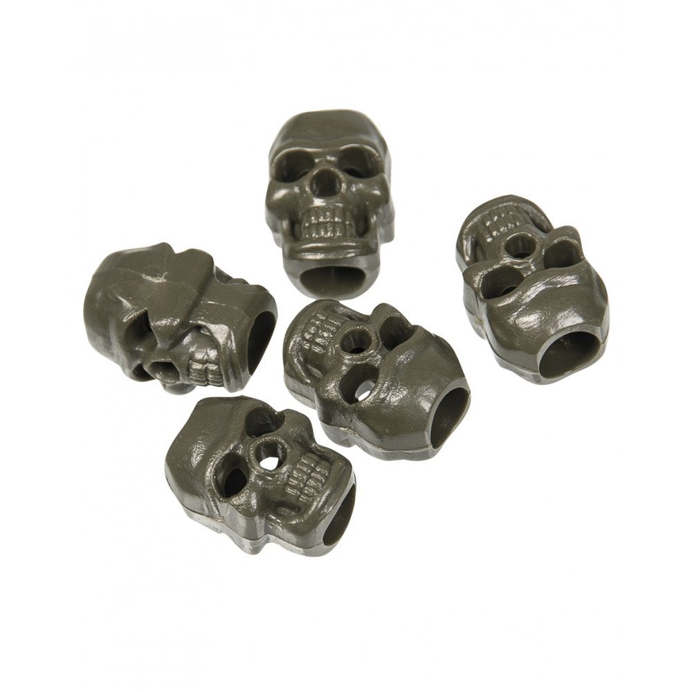 Mil-Tec Kordel KORDELSTOPPER Ersatz-Set mit 10 Kordelstoppern - SKULL oliv