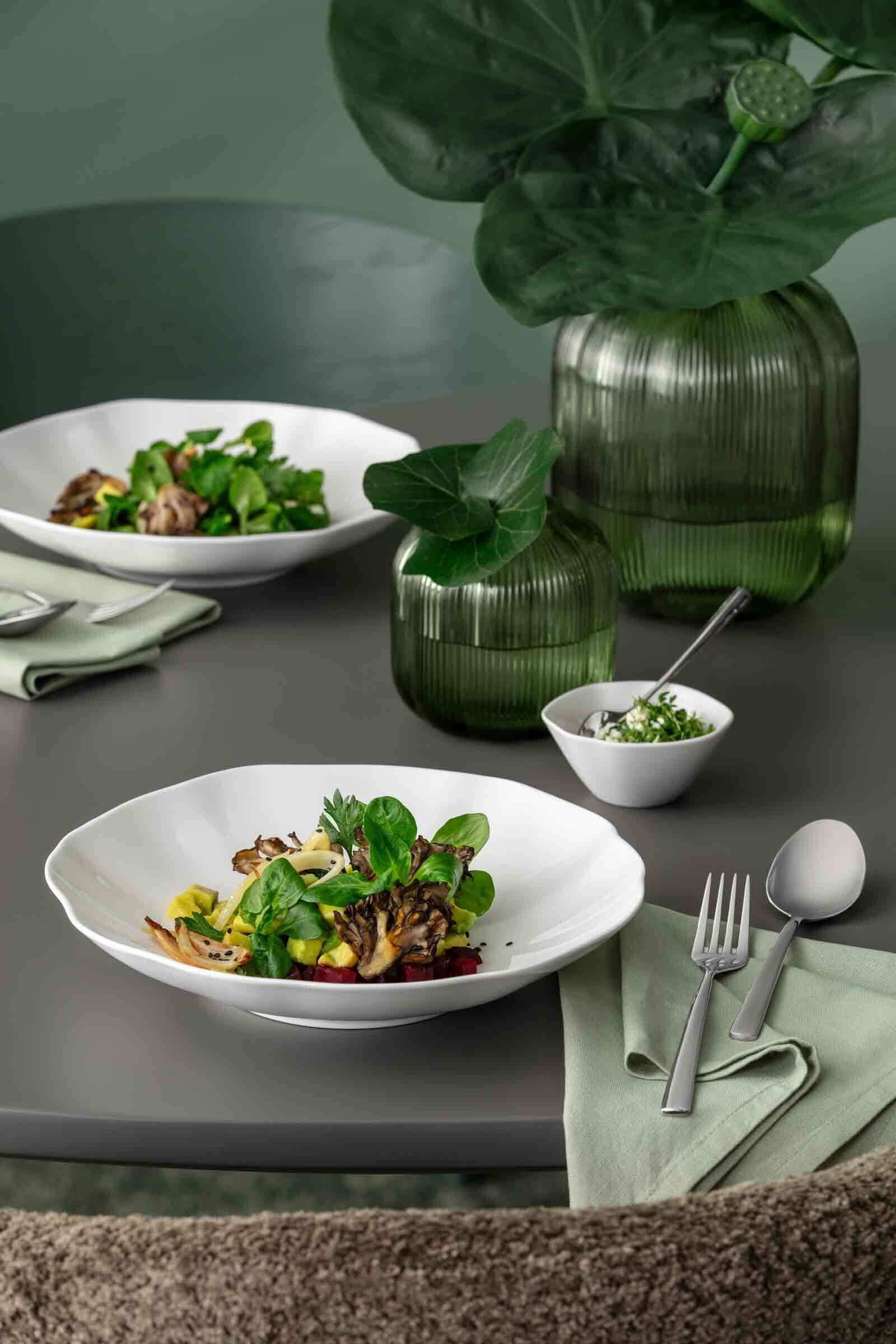 Villeroy & Boch Tafelservice Pura Teller-Set 18er Set (18-tlg), 6 Personen, Porzellan