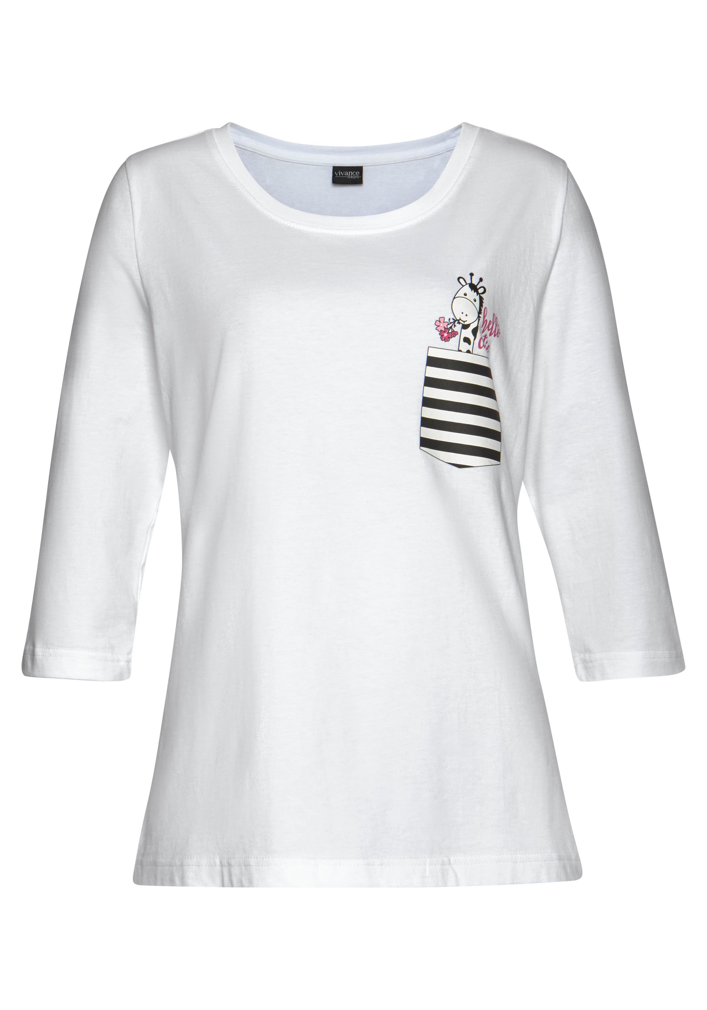 Vivance Dreams by Lascana Pyjama (Set, 2 tlg) mit verspieltem Giraffen-Print – Bild 4 von 5