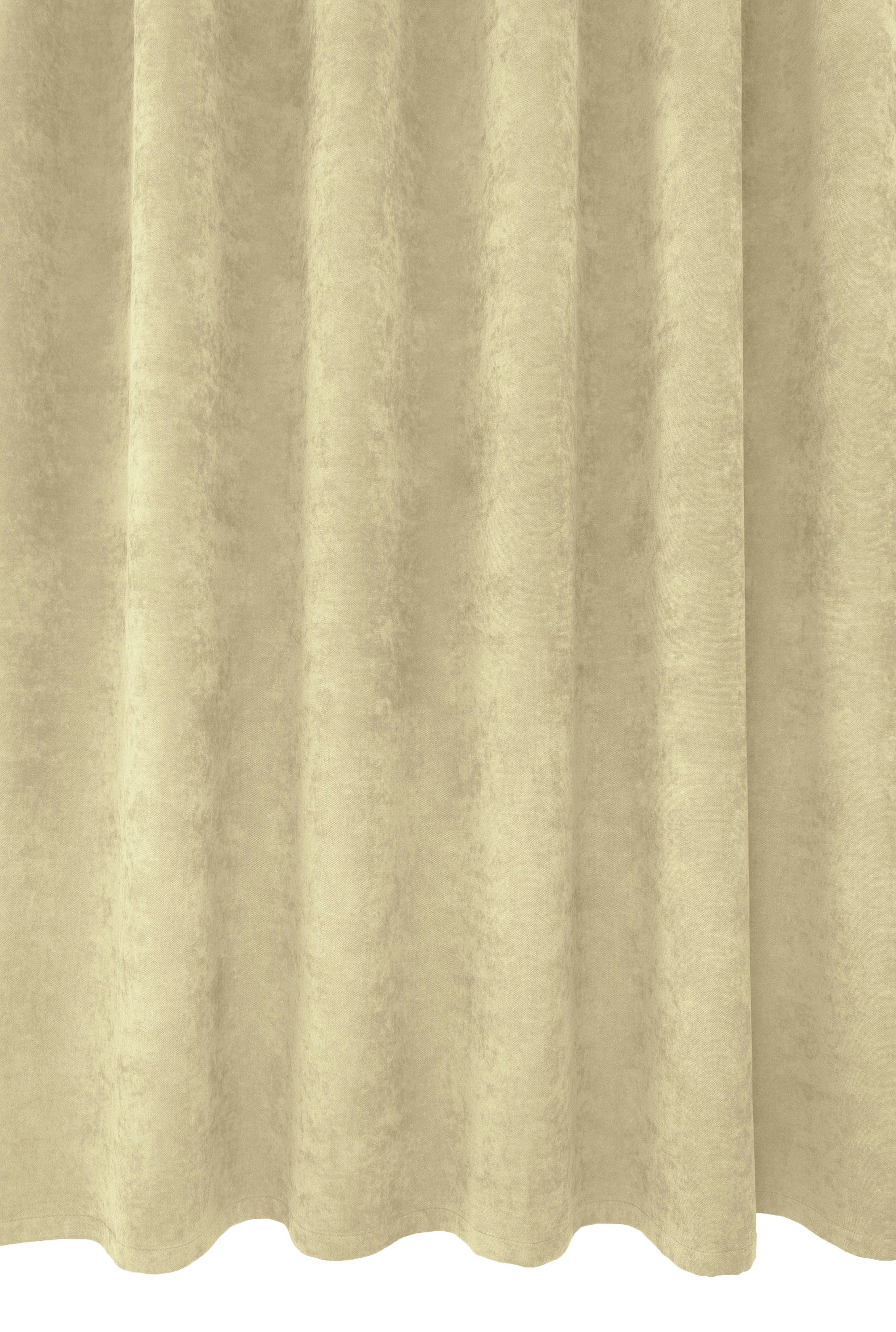 Gardine Adina, VHG, Kräuselband Deko beige Polyester, pflegeleicht, Lichtschutz, Maß (1 St), nach Samt