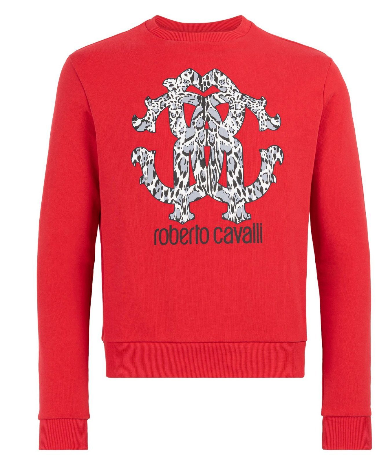 Sweatshirt cavalli roberto LOGO LYNX ROT RC SWEATSHIRT