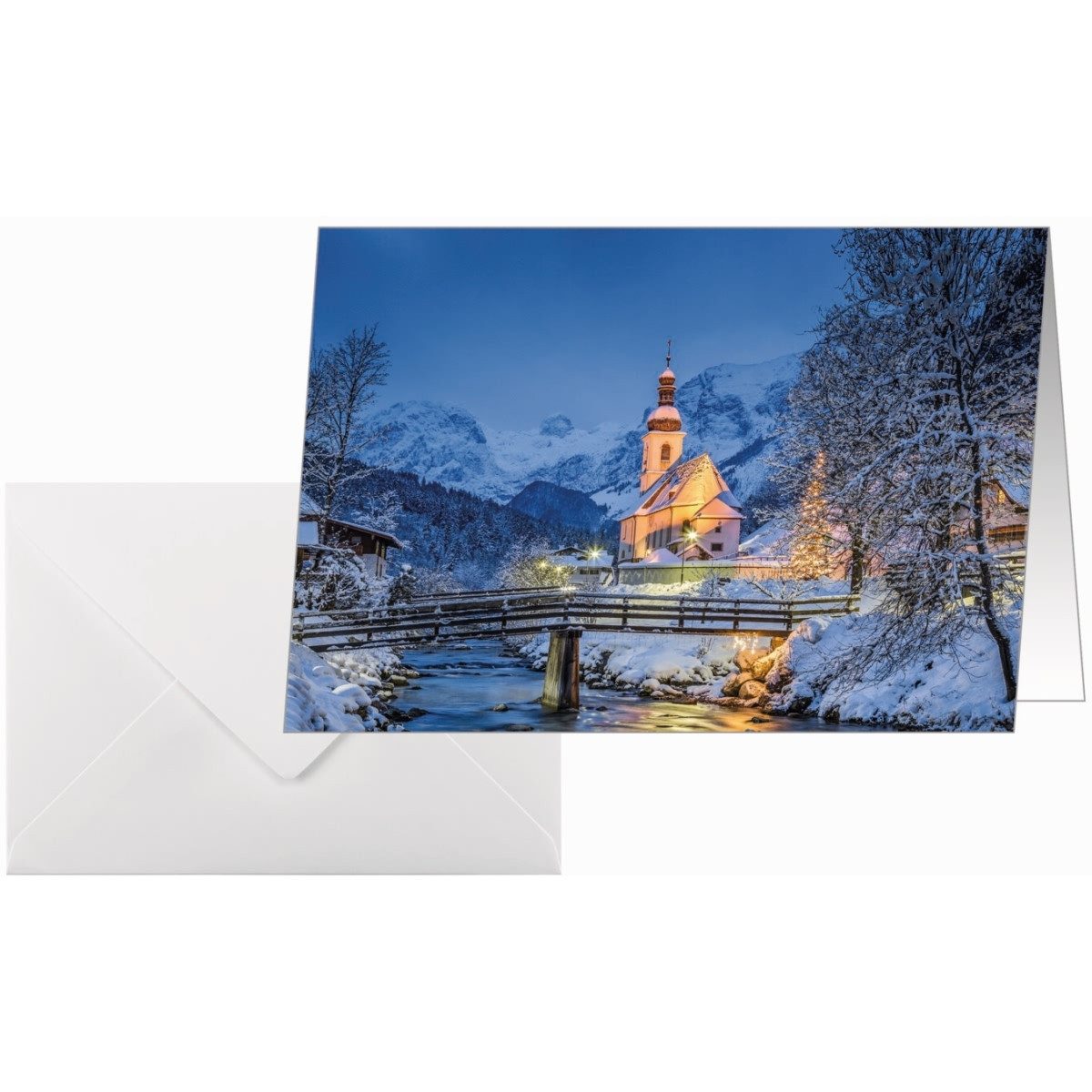 Sigel Klappkarte Weihnachtskarte A6(A5) 250g 25+25 Stück Bavarian Christmas