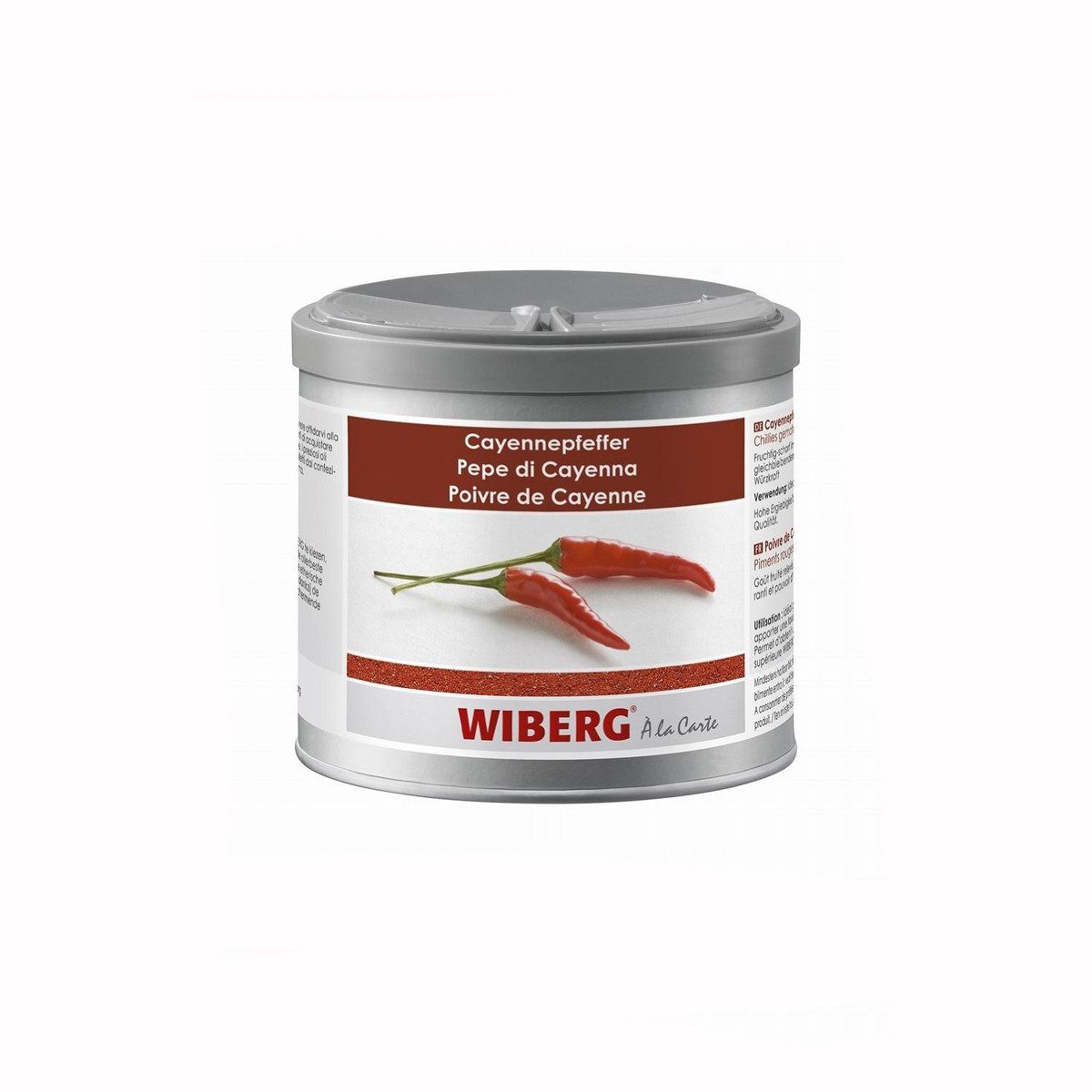 WIBERG Gewürz, Wiberg Cayennepfeffer Chillies gemahlen im Aromatresor Dose 260g