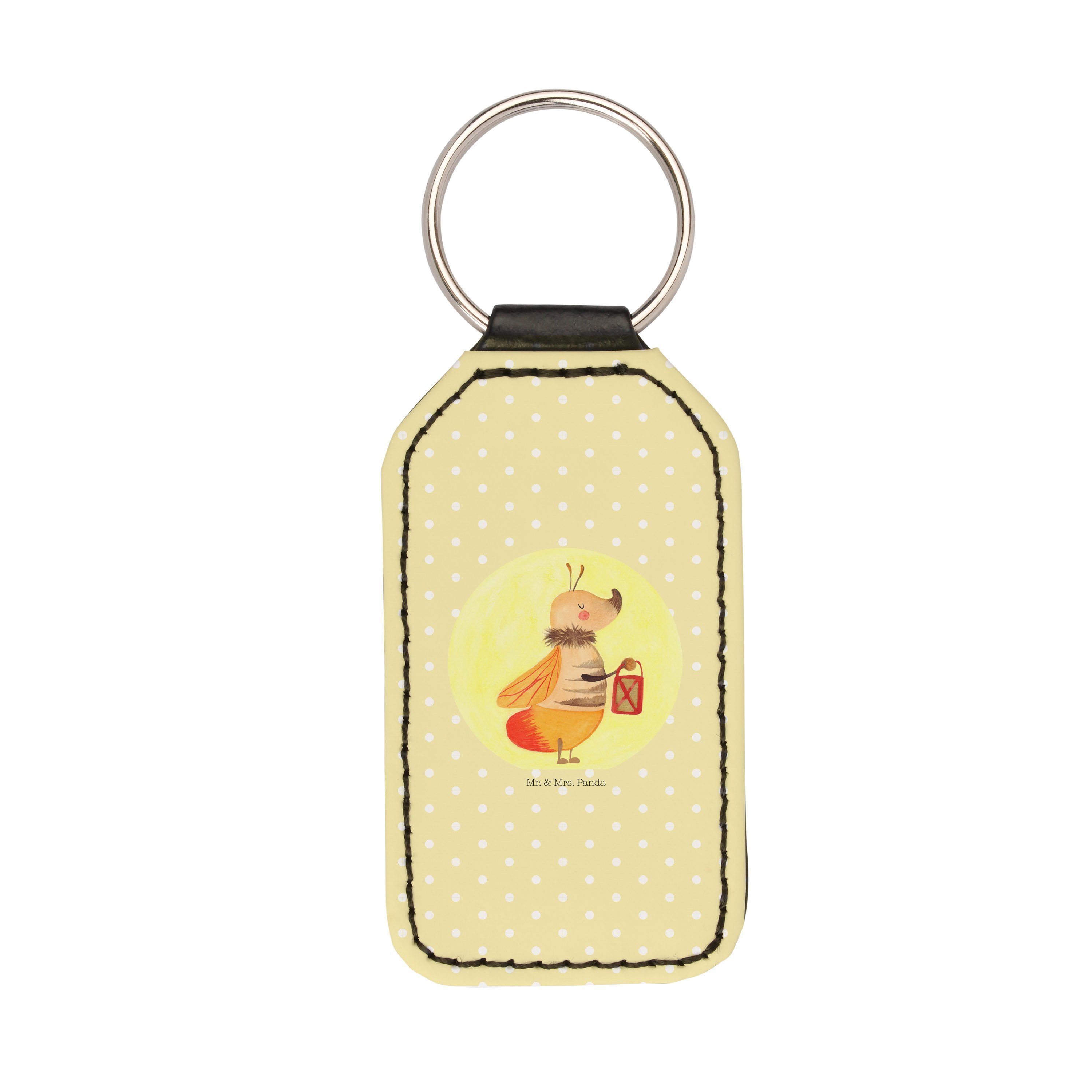 Mr. & Mrs. Panda Schlüsselanhänger Glühwürmchen - Gelb Pastell - Geschenk, Tiermotive, Taschenanhänger, (1-tlg)