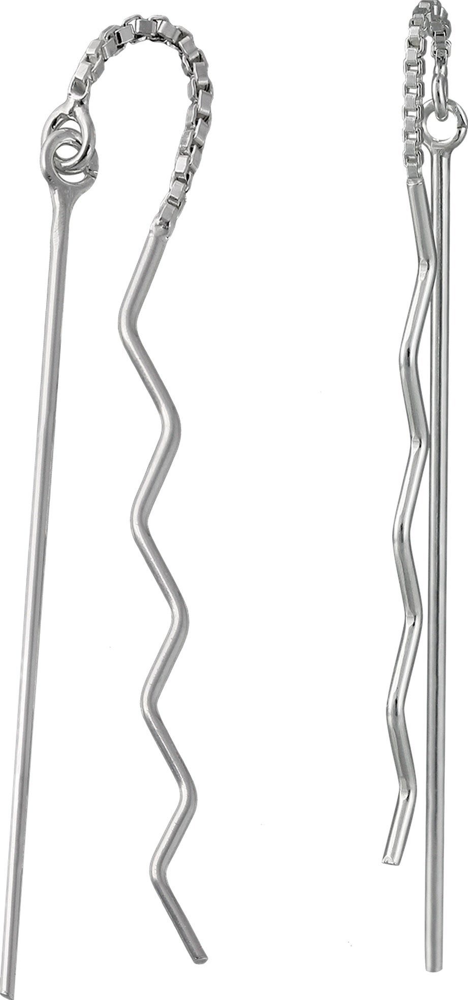 SilberDream Paar Ohrhänger SilberDream Ohrringe Damen-Schmuck 925er (Ohrhänger), Damen Ohrhänger ZickZack aus 925 Sterling Silber, Farbe: silber