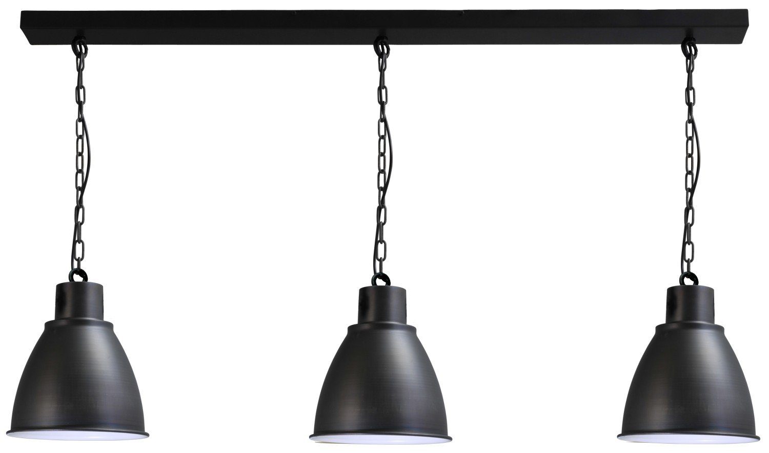 Leuchtmittel, Design Pendelleuchte ohne Hängelampe DOLINA, Licht-Erlebnisse Metall E27 Hängeleuchte Grau Industrie Schwarz