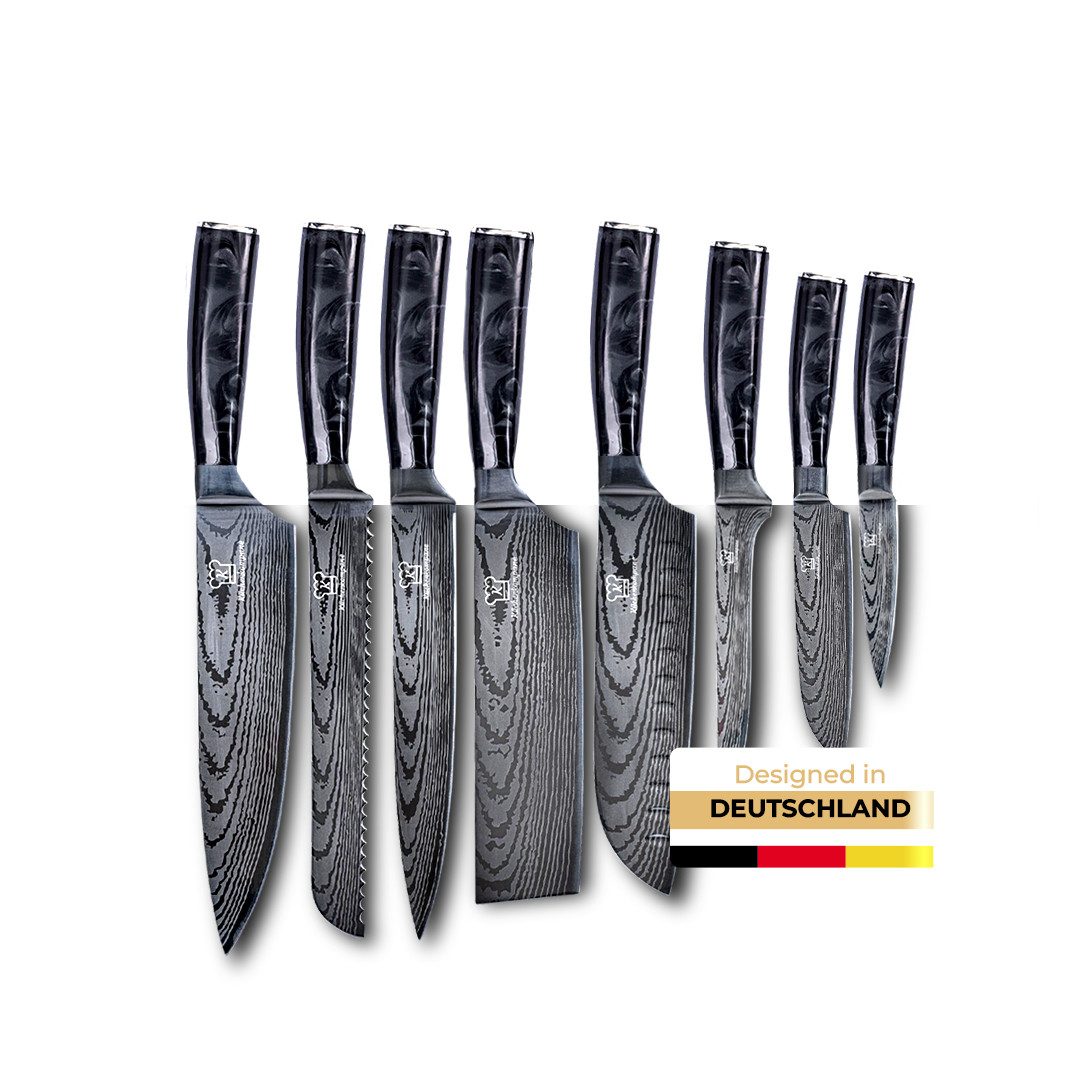Messer-Set Asiatisches Messerset Kuro 8-teiliges Küchenmesser Set Premium