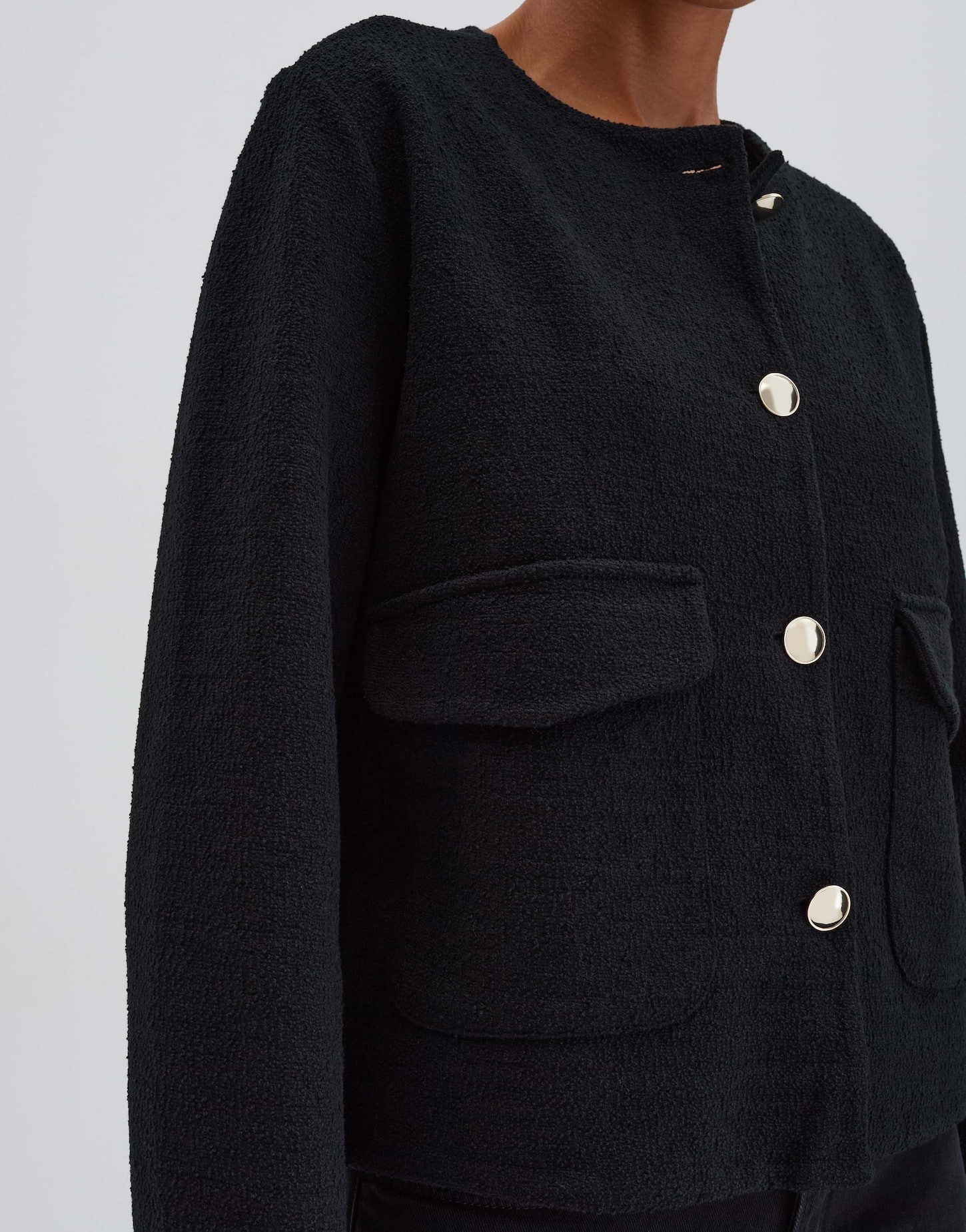 someday Jackenblazer Bouclé Jacke NEELIA aus BCI Cotton Mix
