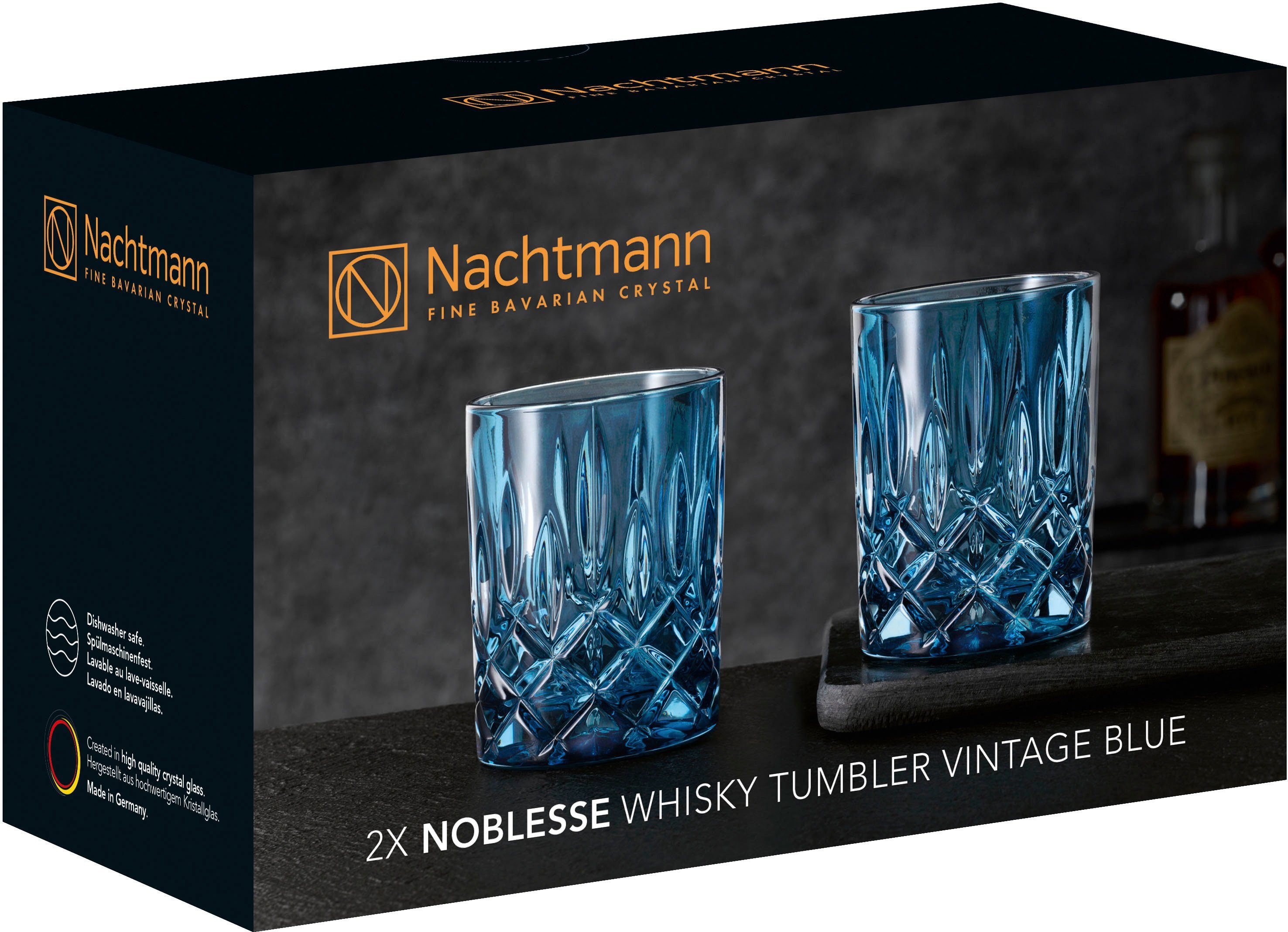Nachtmann Whiskyglas Noblesse, 2-tlg., Kristallglas, Made in Germany, 295 ml, 2-teilig
