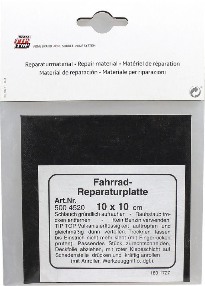 Rema Tip-Top Fahrradschlauch Rema Tip Top Schlauch-Reparaturplatte TT SB 10x10 cm