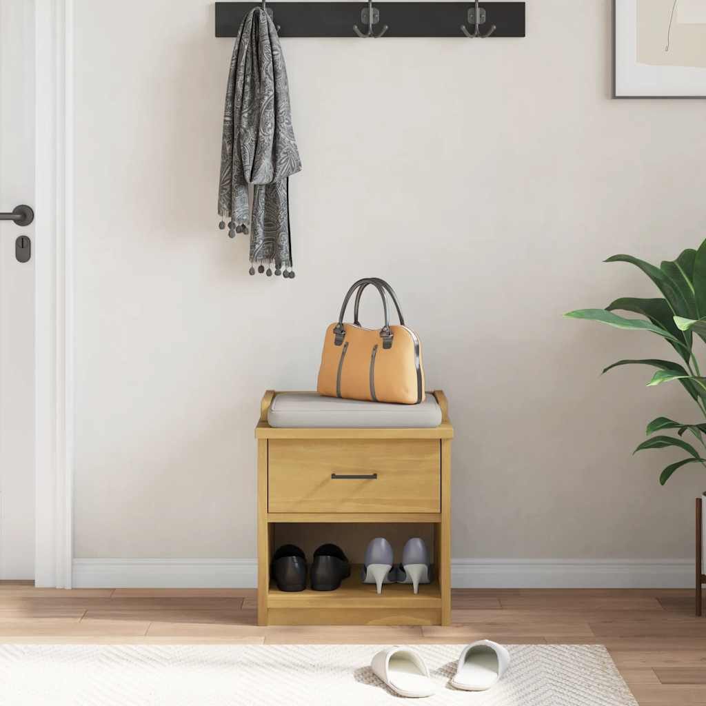 vidaXL Sitzbank Flurbank SANDNES 45x40x50 cm Massivholz Kiefer