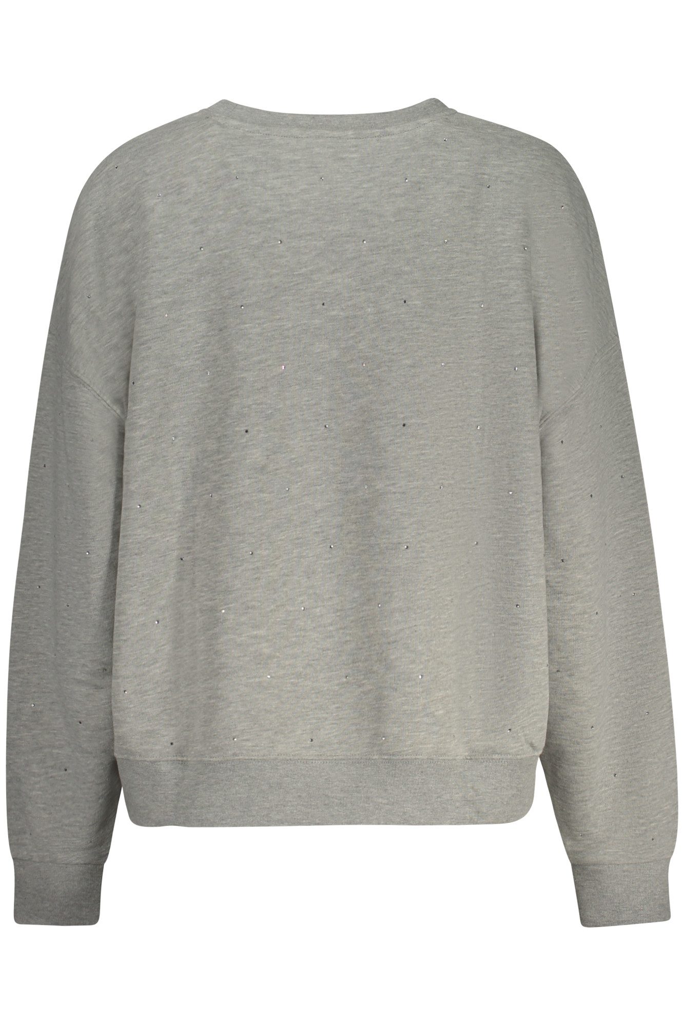 GUESS JEANS Sweatshirt Stylisches Damen-Sweatshirt Grau mit Strass & Logo