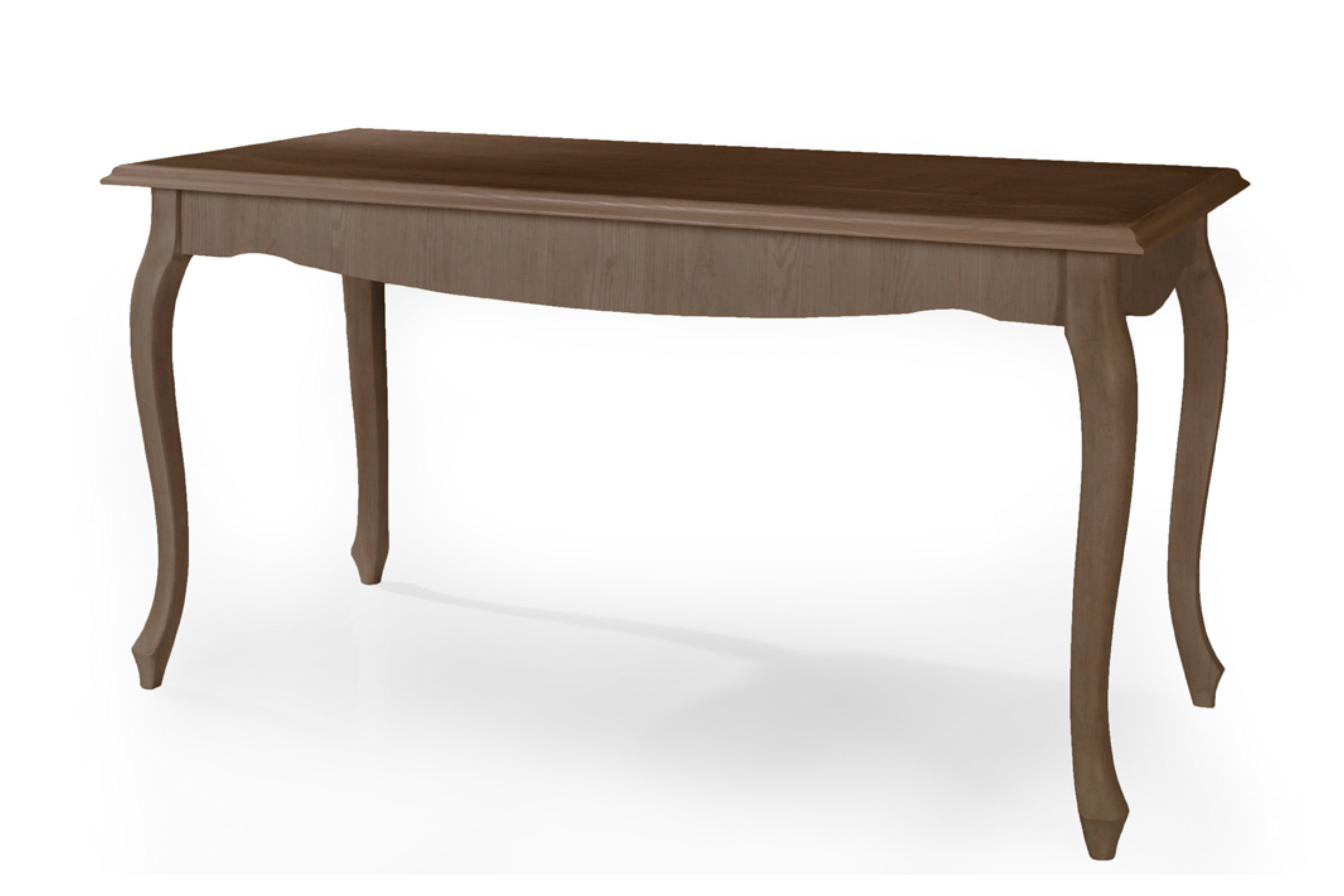 KONSIMO® Esstisch BRITON Wohnzimmertisch, geschnitzte Füße, zeitloses Design, Holztextur