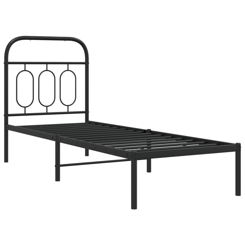 vidaXL Bett Bettgestell mit Kopfteil Metall günstig online kaufen