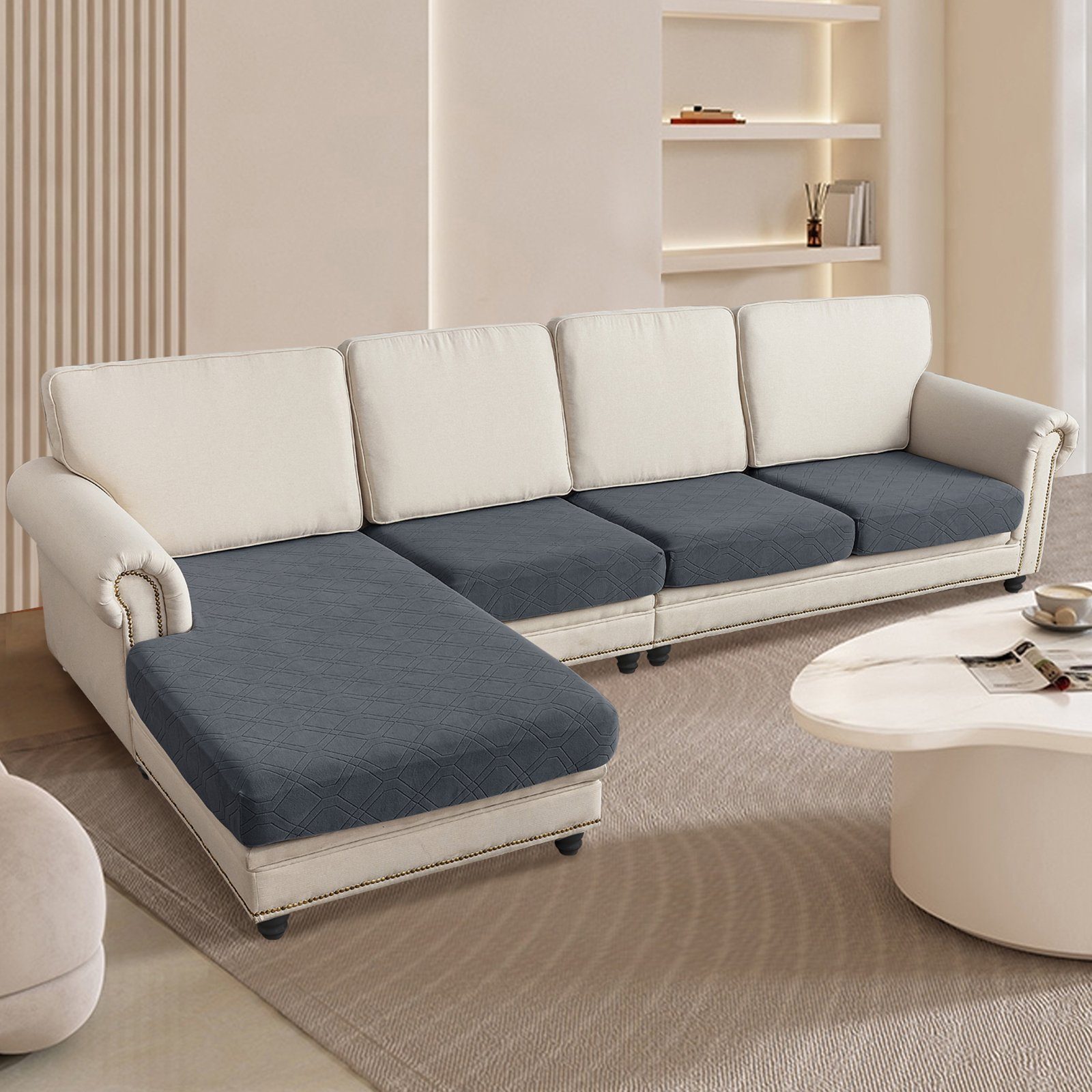 Sunicol Sofabezug L Form, Jacquard Ecksofa günstig online kaufen