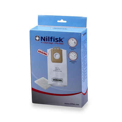 Nilfisk Staubsaugerbeutel 128389187, für Nilfisk Select und Power Staubsauger, Filterbeutel, 4 Staubbeutel inkl. 1 Vorfilter