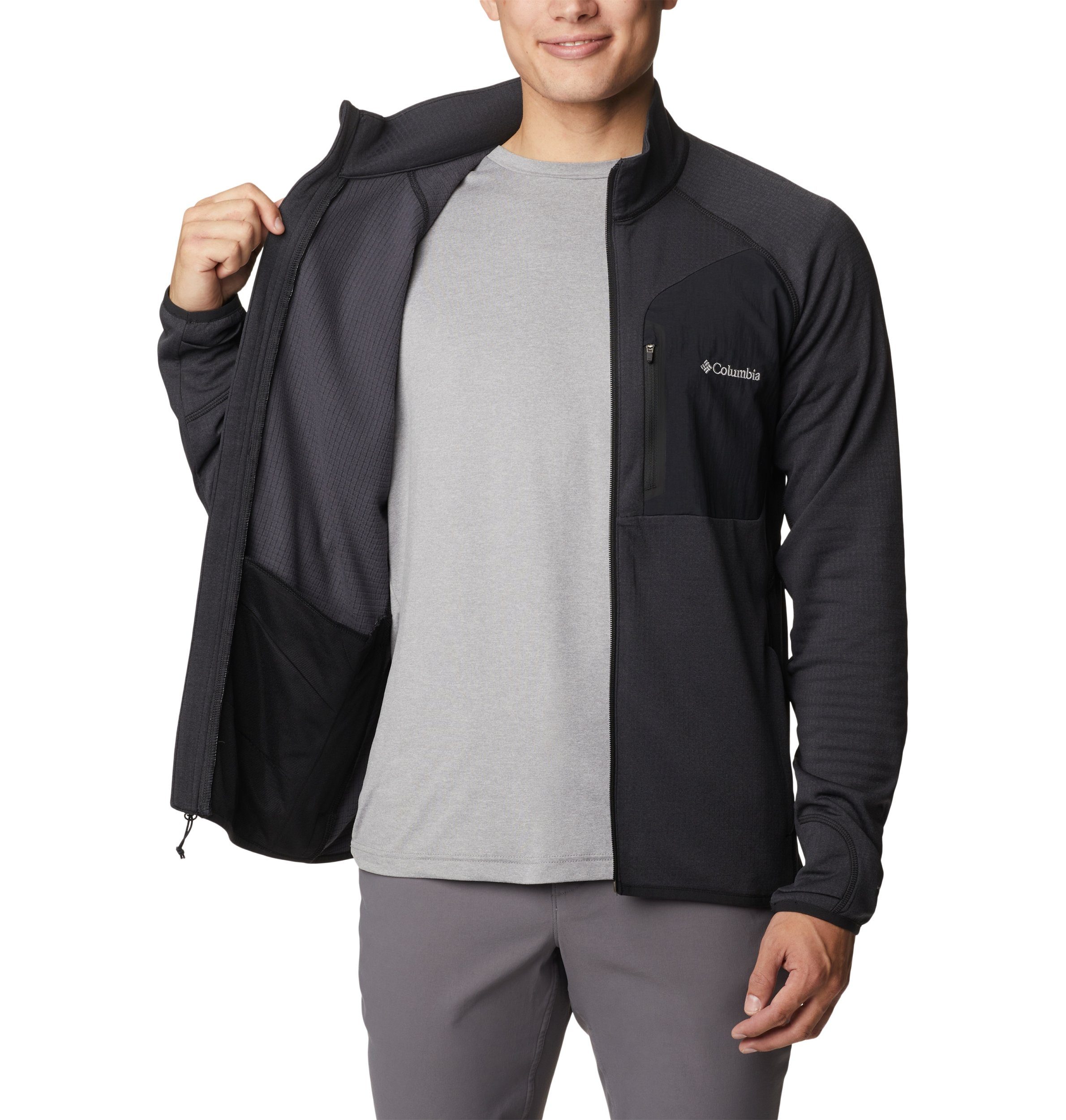 Canyon Triple Zip Langarmshirt Black Columbia Full